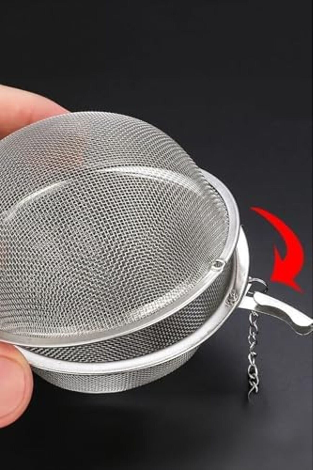 Modashi̇ne Çeli̇k Çay Demli̇k Küre Ki̇li̇tleme Çay Topu - Prati̇k Çay Demleme Aparatı Tekli̇ Modascope 1014