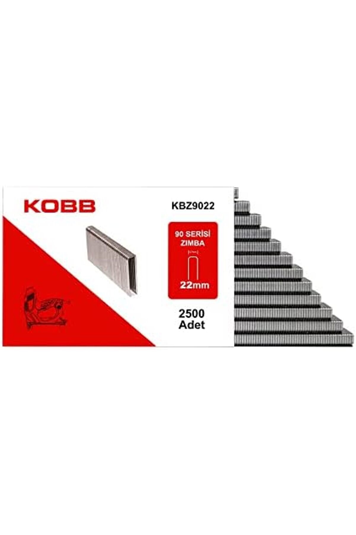 Modashi̇ne Kbz9022 22Mm 2500 Adet 90 Seri̇si̇ Ağır Hi̇zmet Ti̇pi̇ Zımba Teli̇, Gri̇ Modascope 1014773