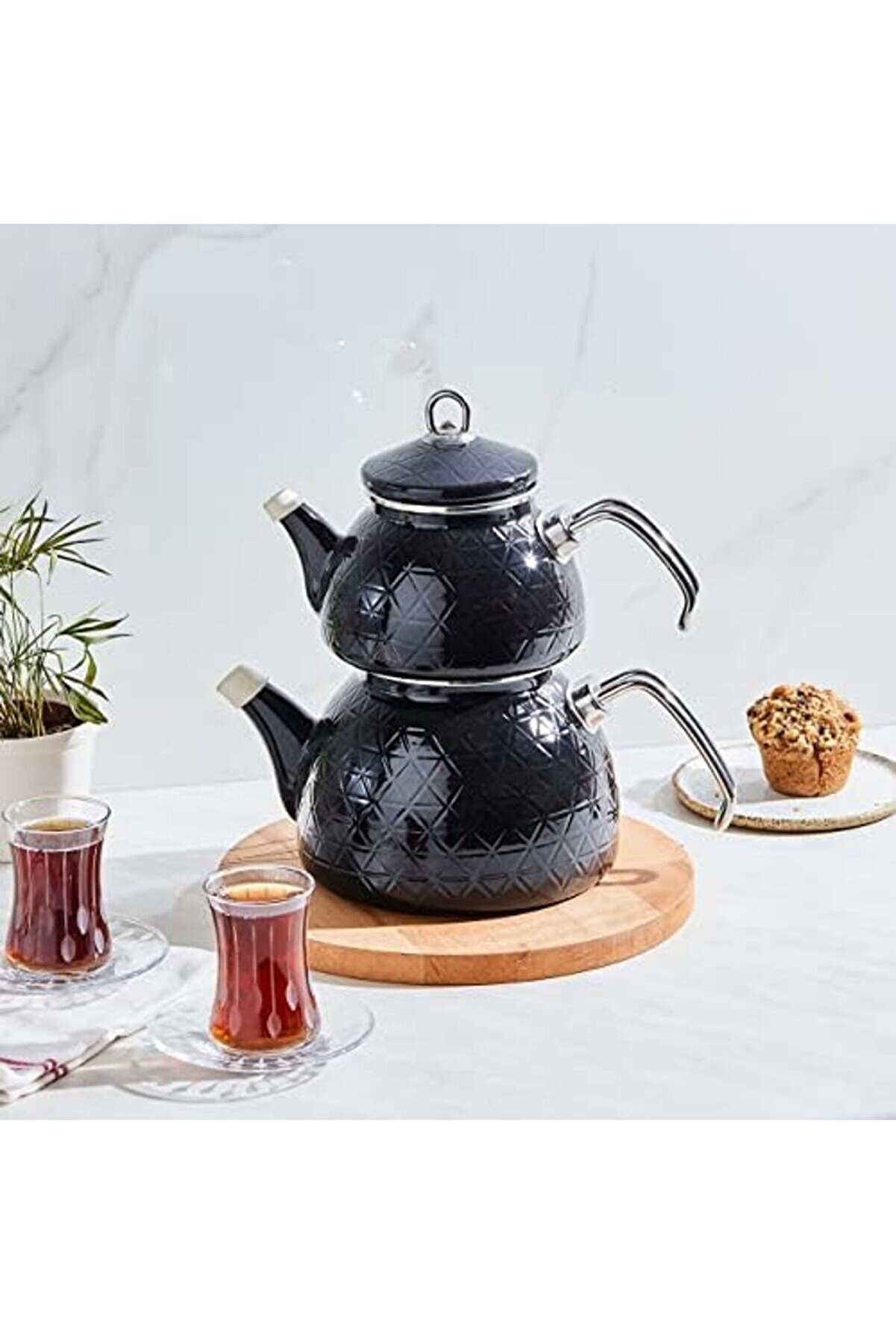 Modashi̇ne Çaydanlık Takımı Si̇yah Modascope 1014773