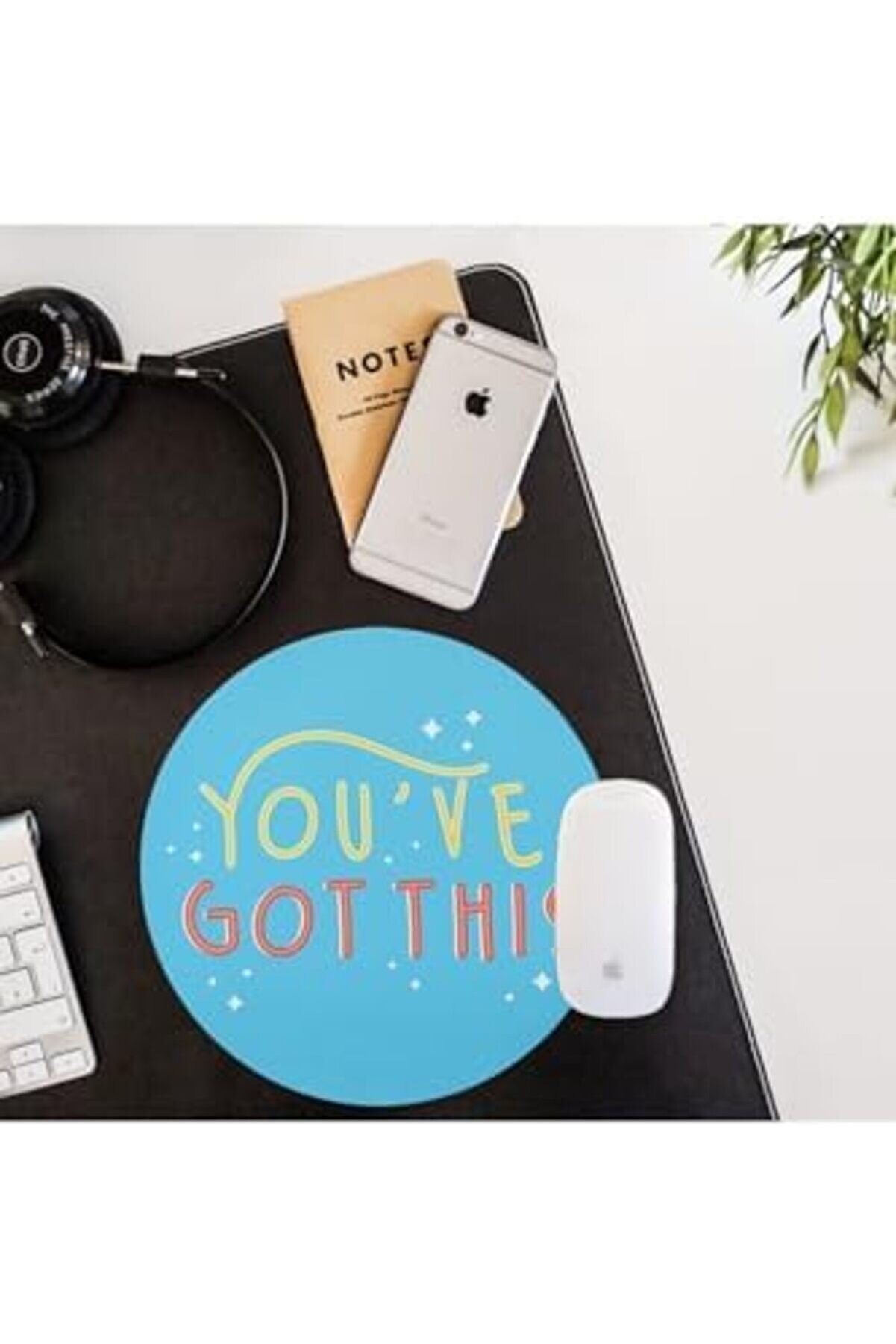 Modashi̇ne Tasarımlı Yuvarlak Mouse Pad - Mousepad - Mouse Pad - Fare Altlığı Modascope 1014773