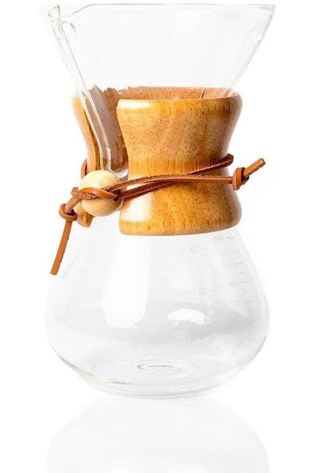 STOREMAX modashine Cam Dripper Kahve Ekipmanı - Kahve Demleme Aleti - Cam Kahve Demleme - (*Chemex Benzeri) -