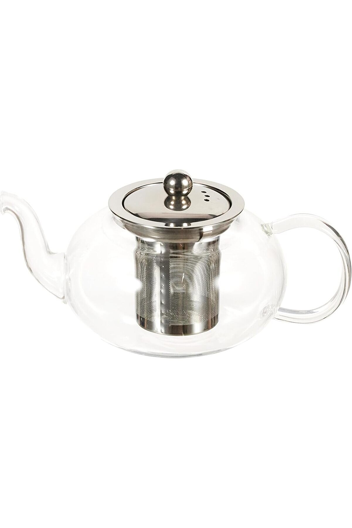 STOREMAX modashine Cam Bitki Çayı Demliği 600 ml - Çelik Süzgeçli Demlik modascope 1014773