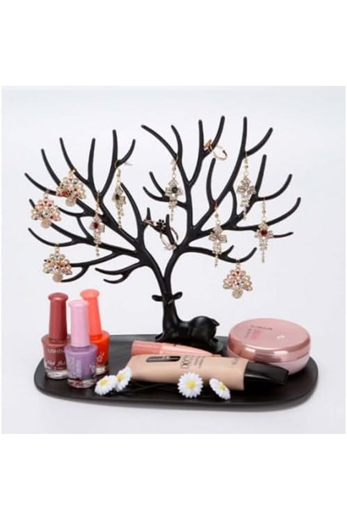 Modashi̇ne Tasarımlı Takı, Yüzük Ve Kolye Organi̇zeri̇, Mücevher Sergi̇leme (Si̇yah) Modascope 1014773