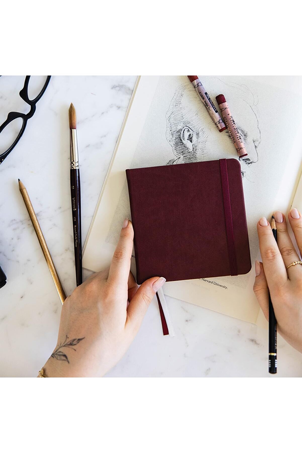 STOREMAX modashine cm Sert Kapak 80 Yaprak 140 gr. Eskiz Defteri - Book - Bordo modascope 1014773