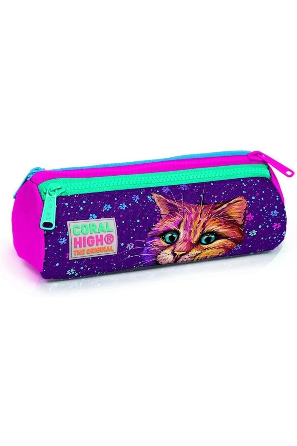 Modashi̇ne Mor Kedi̇ &Uuml;&ccedil; B&ouml;lmeli̇ &Ccedil;antası - Kız &Ccedil;ocuk Modascope 1014773
