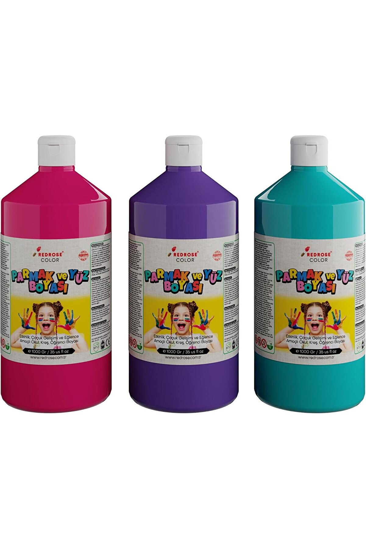 STOREMAX modashine Rose Mor, Fuşya, Turkuaz Parmak 3'lü Set 3x1000 gr modascope 1014773