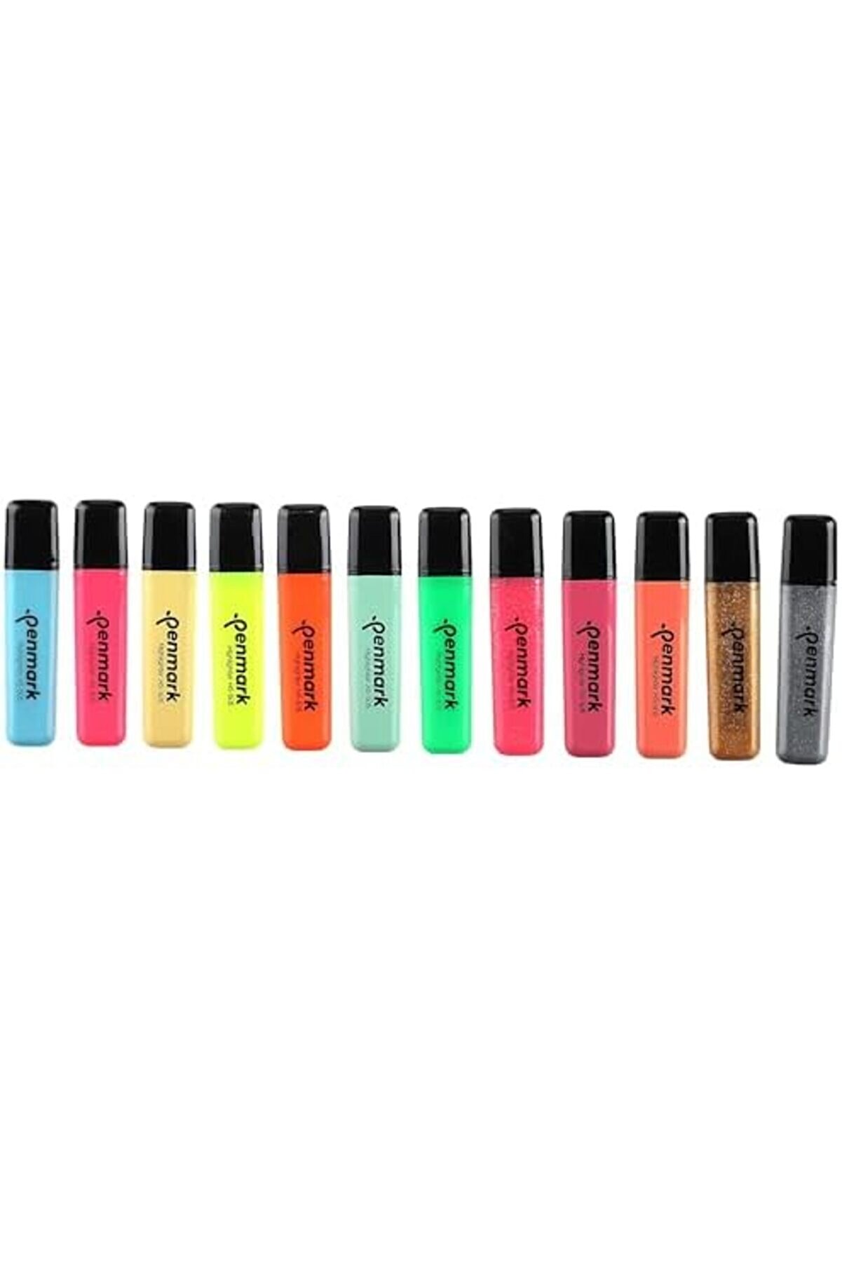 Pltnstoreshop Fosforlu Kalem 12 Li̇ Karışık Renk 4 Neon Ve 4 Pastel Ve 4 Si̇mli̇ Pltnstoreshop 117