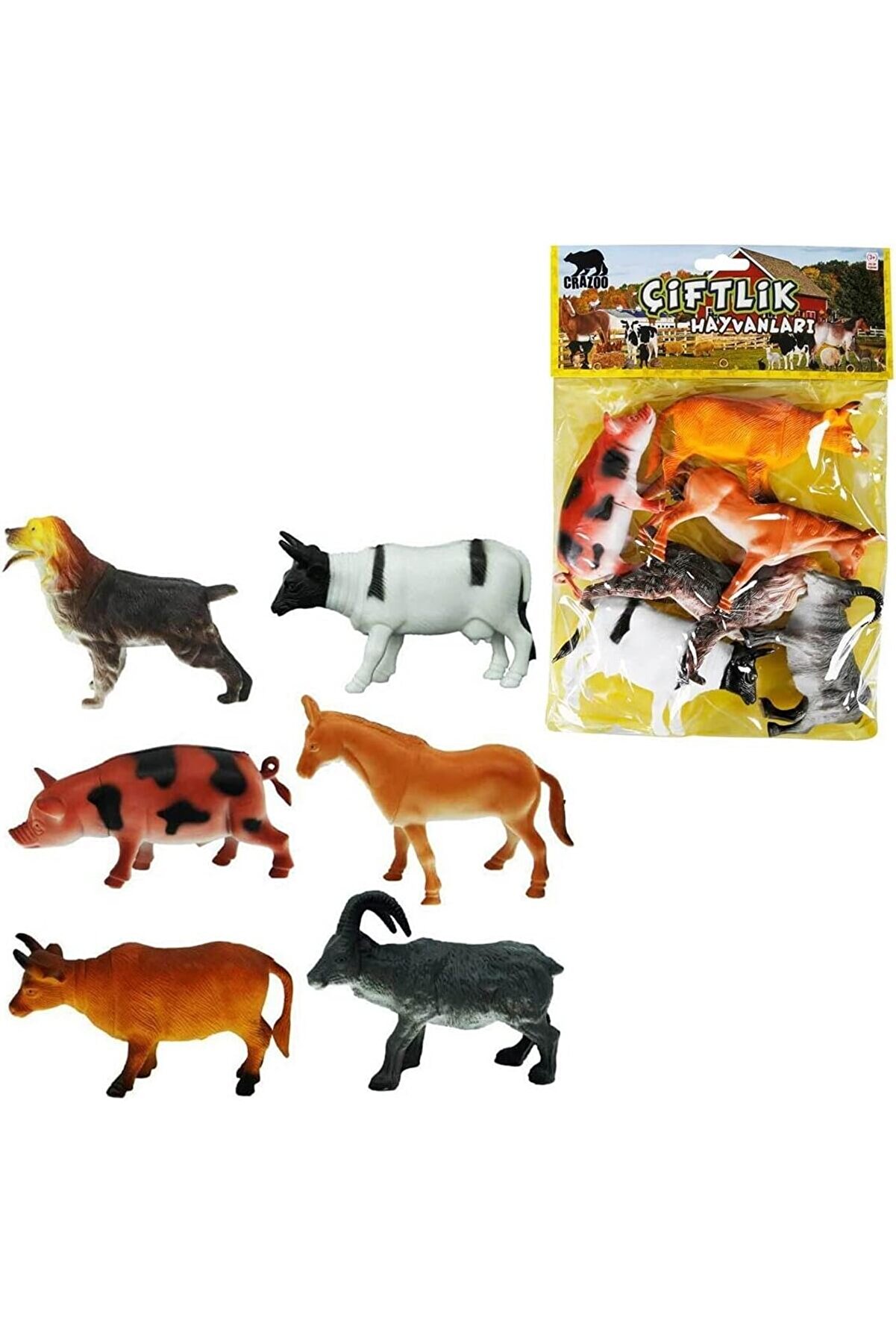 STOREMAX modashine Hayvanları Poşetli 6'lı Hayvan Oyun Seti modascope 1014773