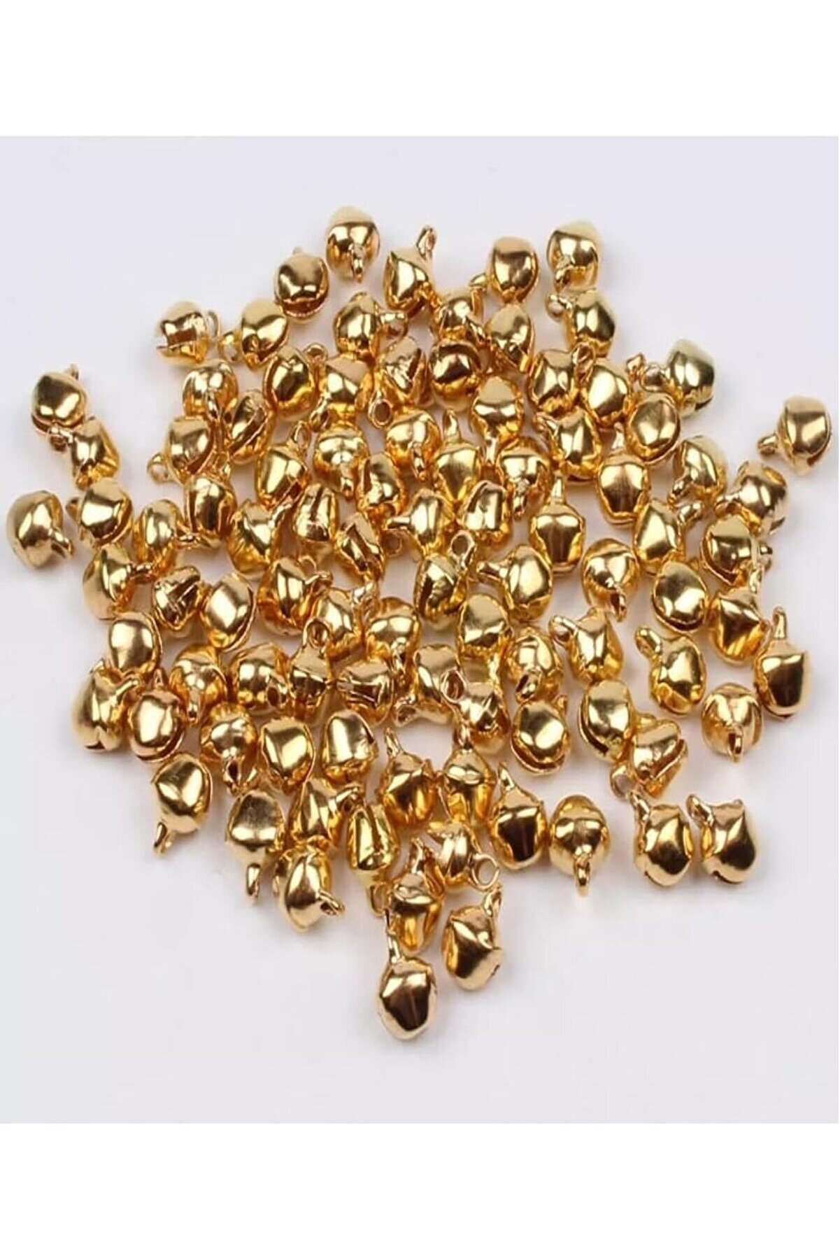 STOREMAX mrtshoppng 12 mm Karışık Renk Kulplu Zil,çan,çıngırak,metal Amigurumi Zili,takı Aksesuar Yapımı (100