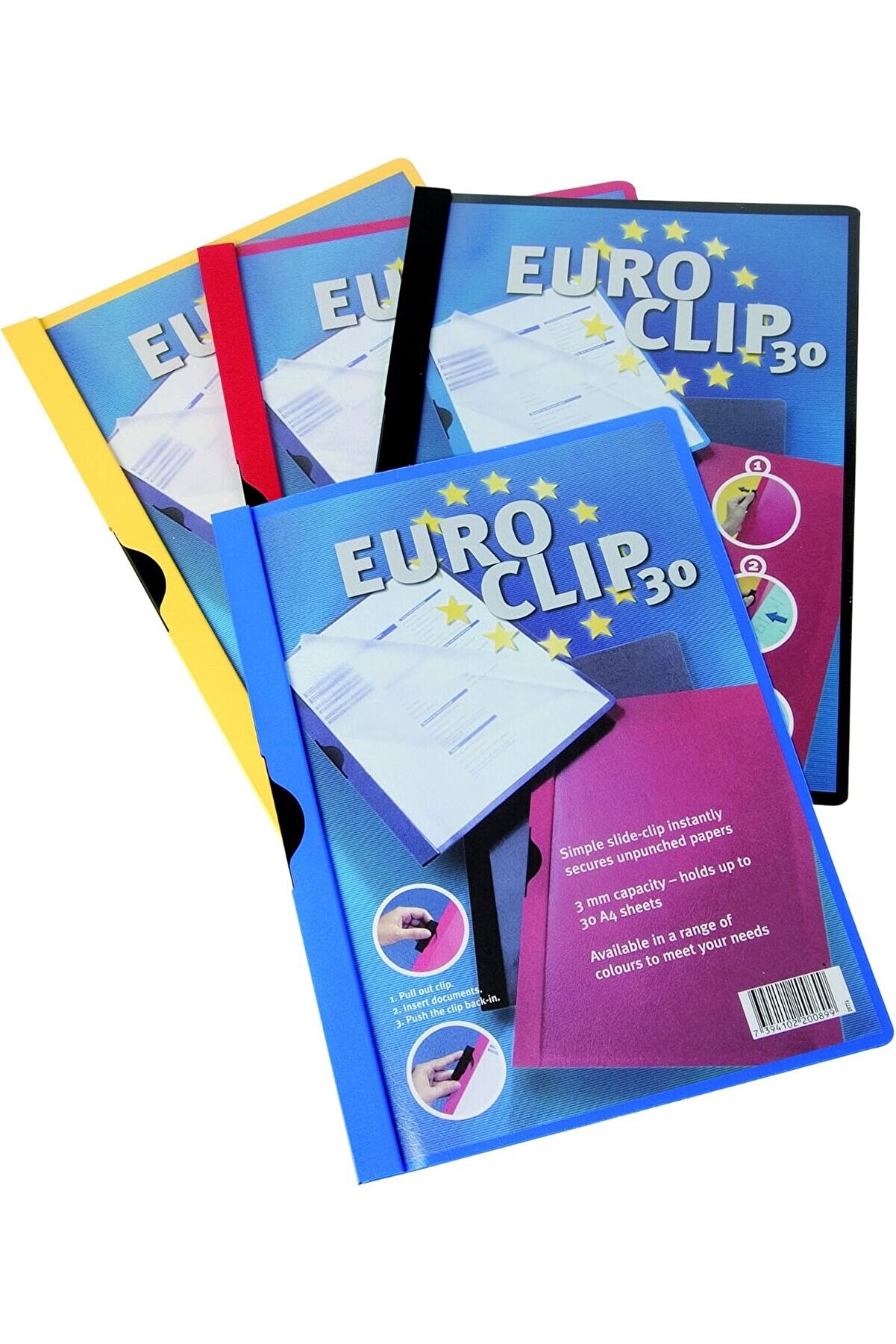 STOREMAX modashine Euroclip Original, 30 Sayfa Kapasiteli, Siyah modascope 1014773