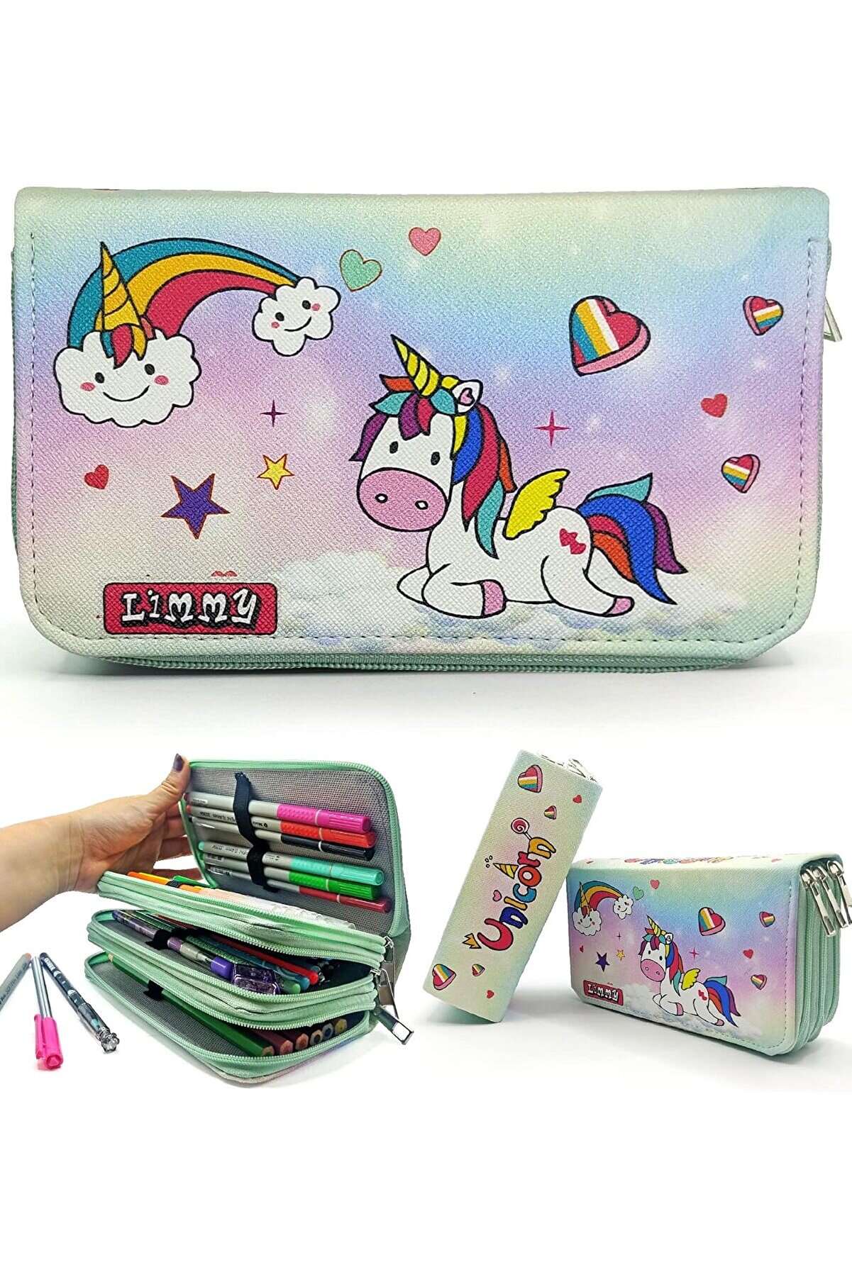 STOREMAX modashine Şeker Temalı Modelist Kutusu Vegan Deri Üç Bölmeli modascope 1014773