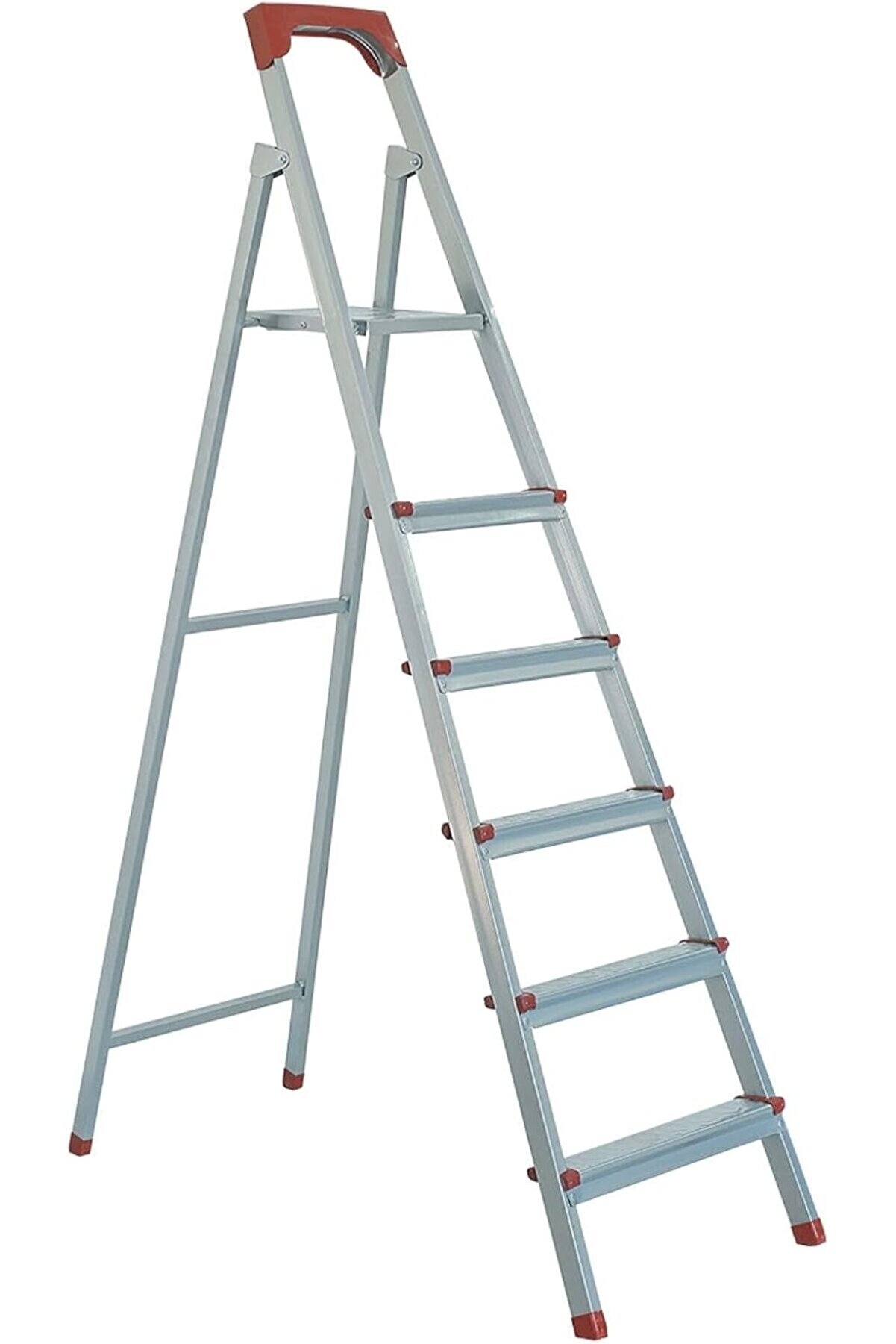 STOREMAX modashine Ev Tipi Profesyonel Profil Merdiven, Basamaklı, Gümüş Gri, 150 kg Taşıma Kapasiteli, Kayma
