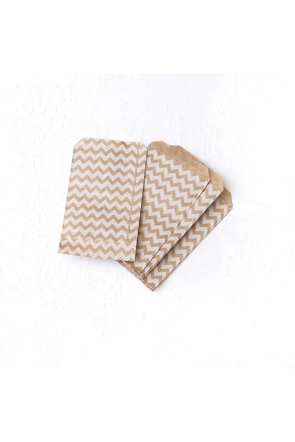 STOREMAX modashine Zikzak desenli 50 adet kese kağıdı, -beyaz, 11x20 cm modascope 1014773