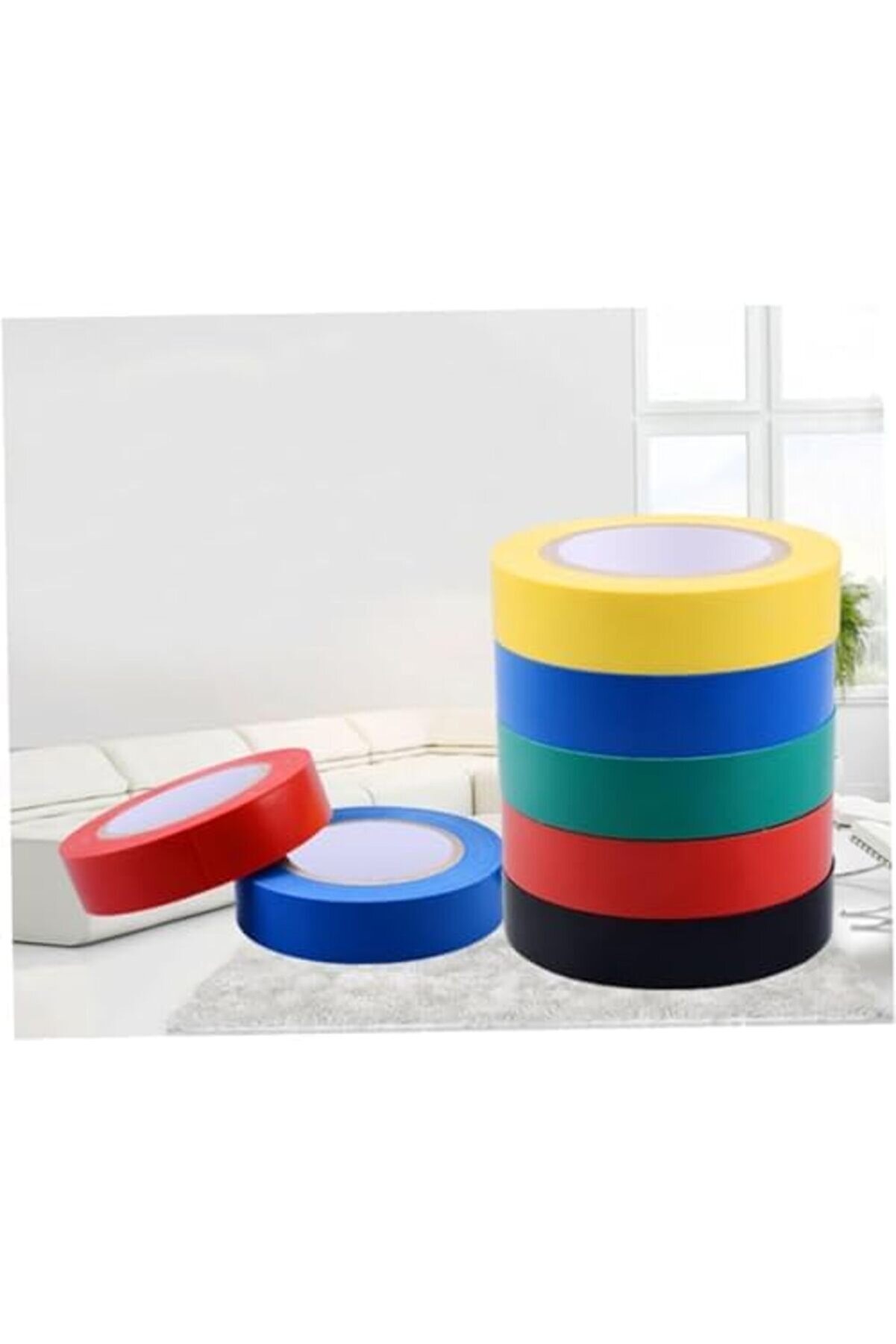 Pltnstoreshop Home 5 Adet Elektri̇k Bandı,Pvc Bant,10 Metre (Renkli̇) Pltnstoreshop 1175735