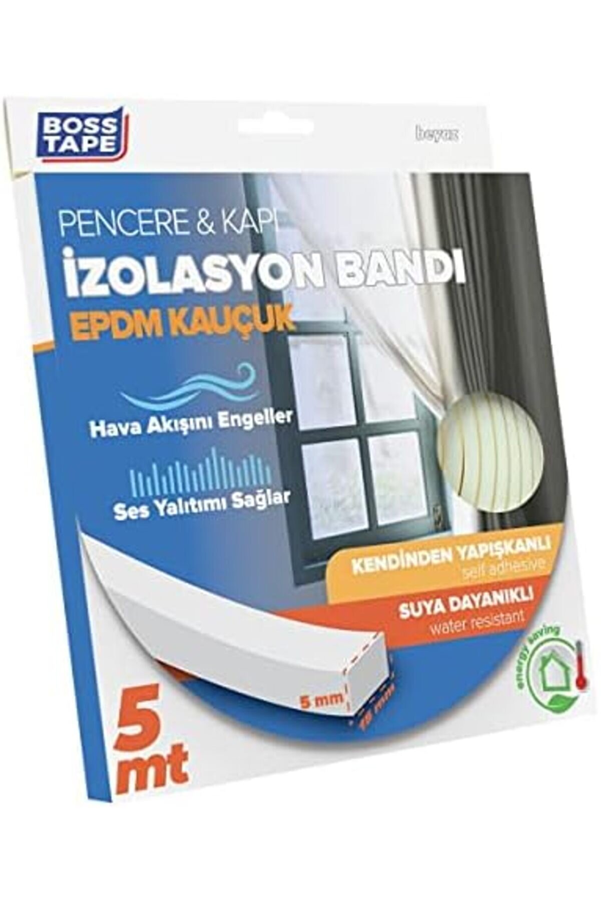 Modashi̇ne Tape Epdm Kauçuk Pencere Kapı İzolasyon Bandı Beyaz 5Mmx15Mmx5Mt Modascope 1014773
