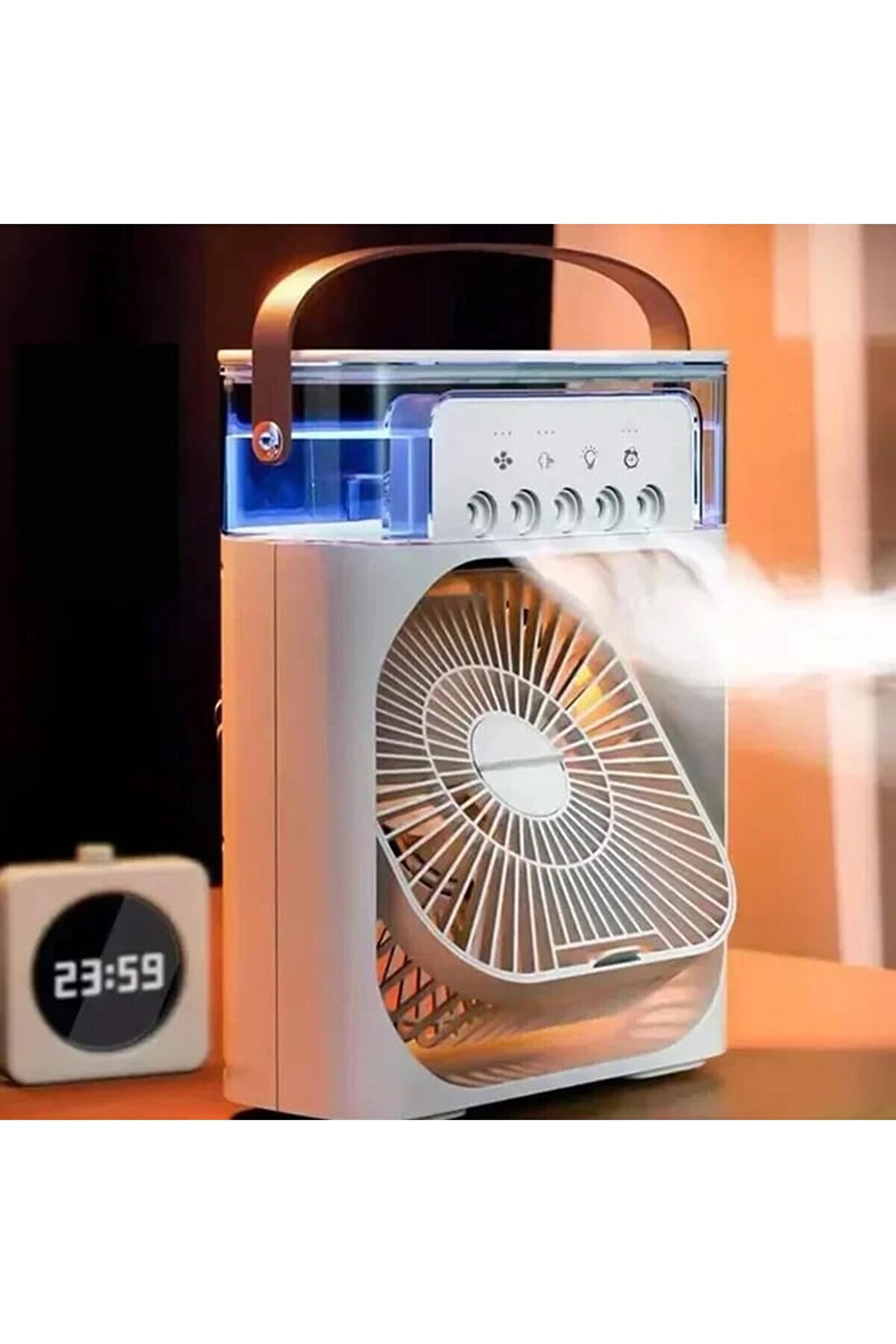 Modashi̇ne Mi̇ni̇ Buharlı Hava Soğutucu, Taşınabi̇li̇r Portati̇f Kli̇ma, Mobi̇l Sulu Kli̇ma, 3 R&uuml;zgar Hızı, 3