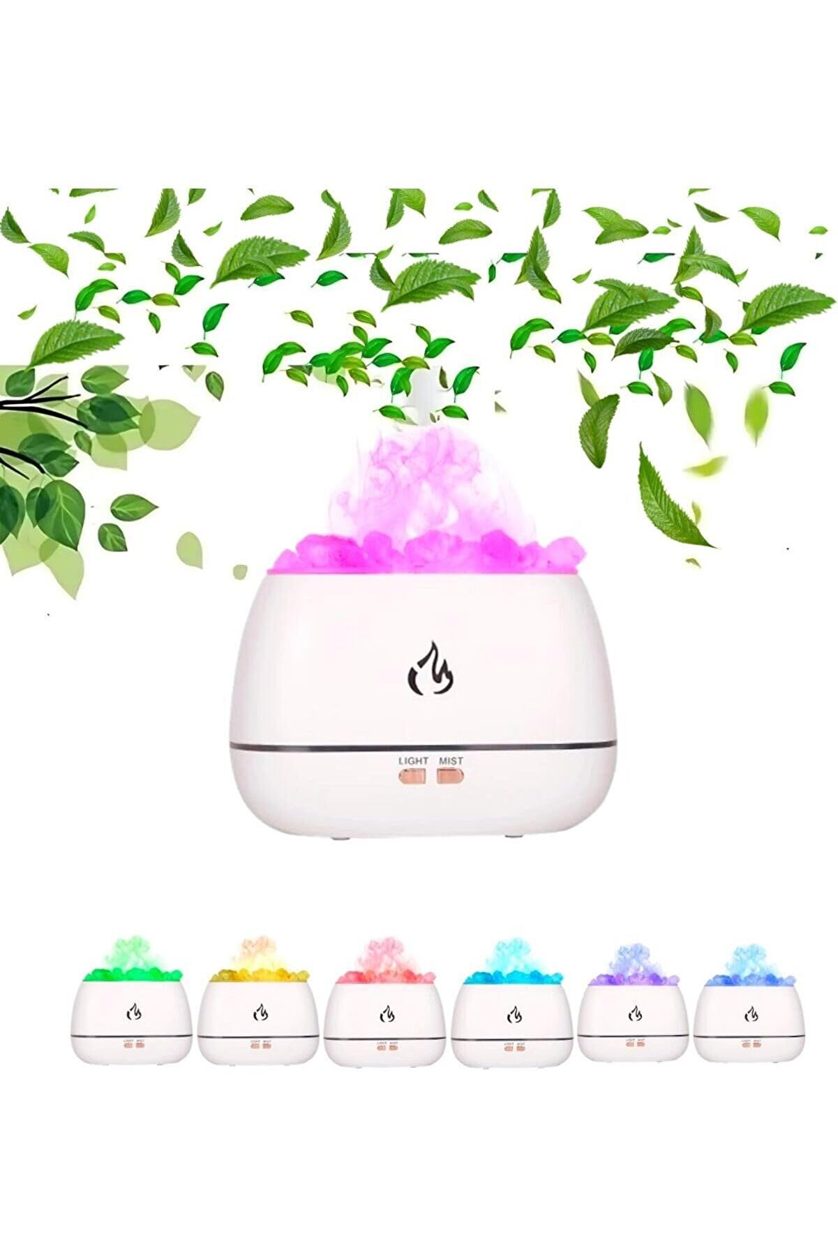 STOREMAX modashine Hava Nemlendirici Tuz Lambalı Tuz Hediyeli Humidifier 200 Ml Salt Lamp Ultrasonik Gece Lam