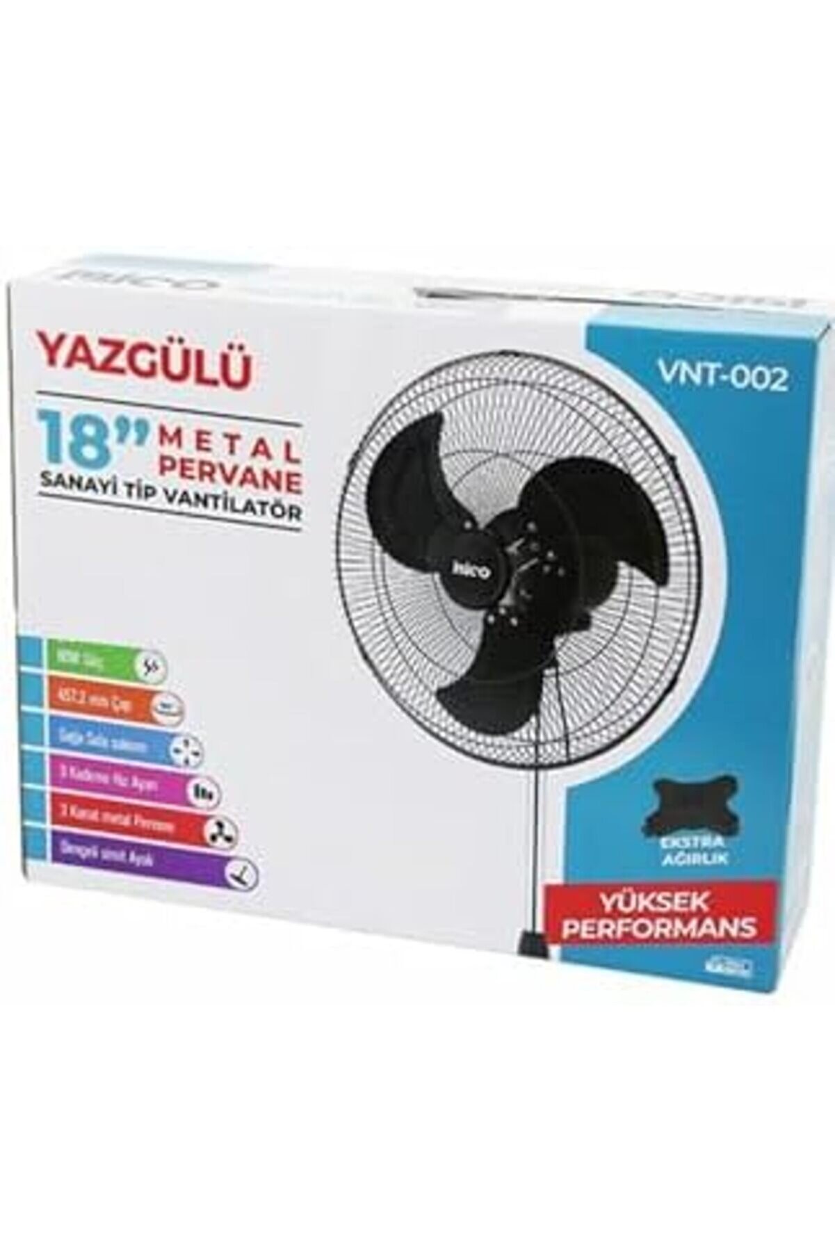 Pltnstoreshop Ti̇pi̇ Ayaklı Vanti̇latör 140Cm – 3 Kademeli̇ 3 Metal Kanatlı 80W Güçlü Fan 18 İnç Pltnsto