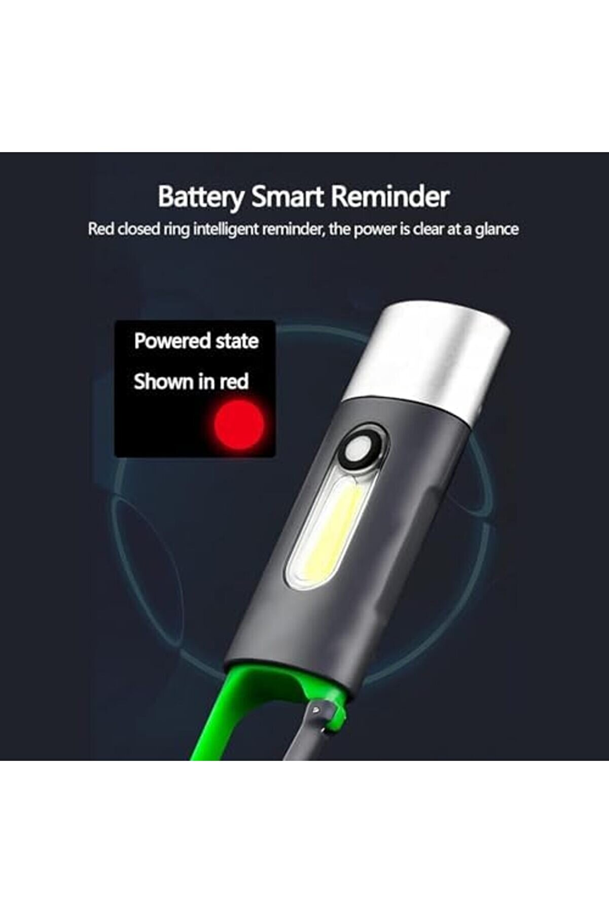 Pltnstoreshop Usb Type-C Şarjlı Led Anahtarlık Fener | 3W + Cob Işık, 400 Lümen, Karabi̇nalı, Mi̇ni̇ To