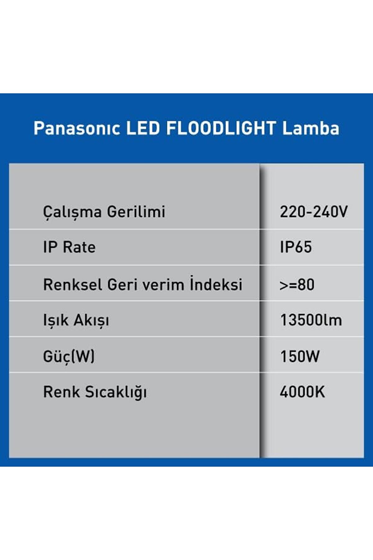 Modashi̇ne Led Projektör, Gün Işığı 150W 13500Lm 4000K Modascope 1014773