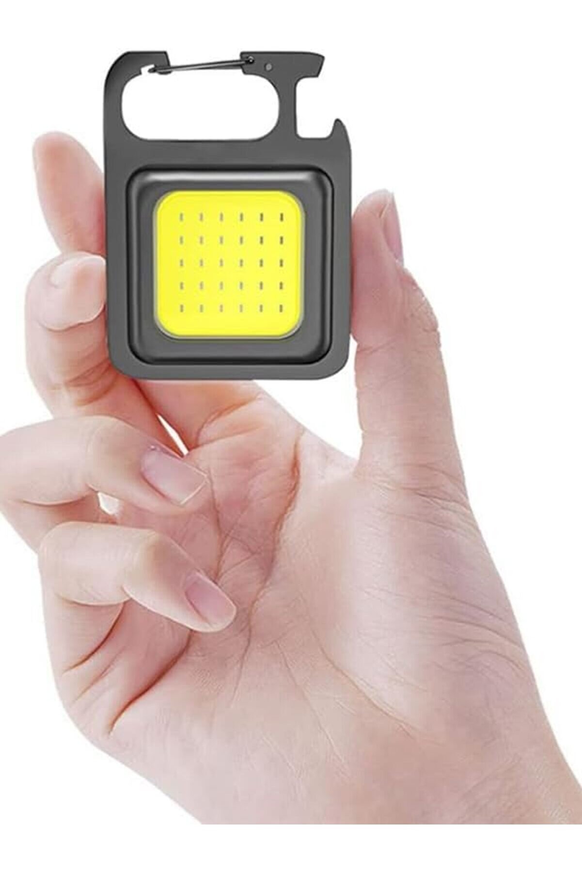 STOREMAX Led Anahtarlıklı Metal Kasa El Feneri Şişe Açacağı Usb’li Şarj Edilebilir Cep Boy Cob 800mah 117571