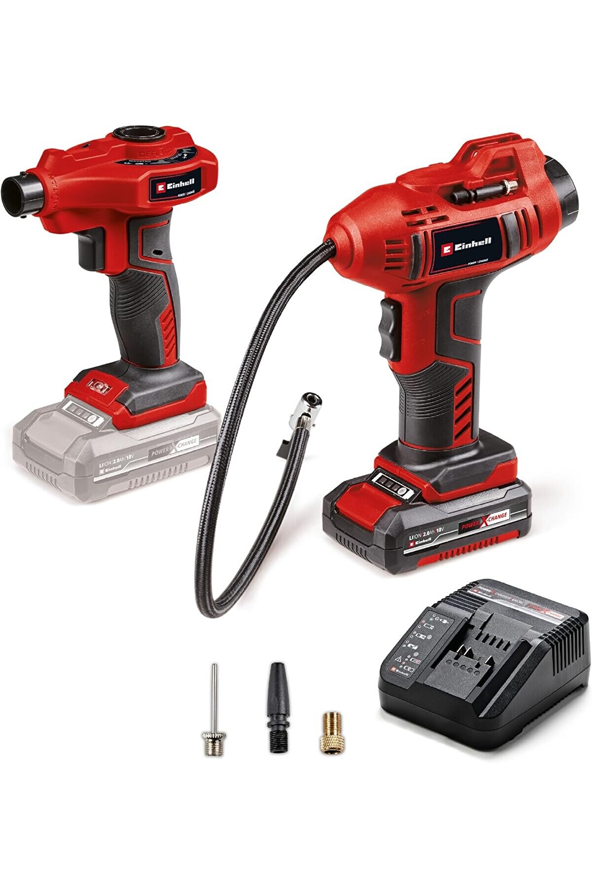 STOREMAX akülü araç hava kompresörü CE-CC 18 Li + akülü hava pompası CE-AP 18 Li Power X-Change Set (18 V, Ak