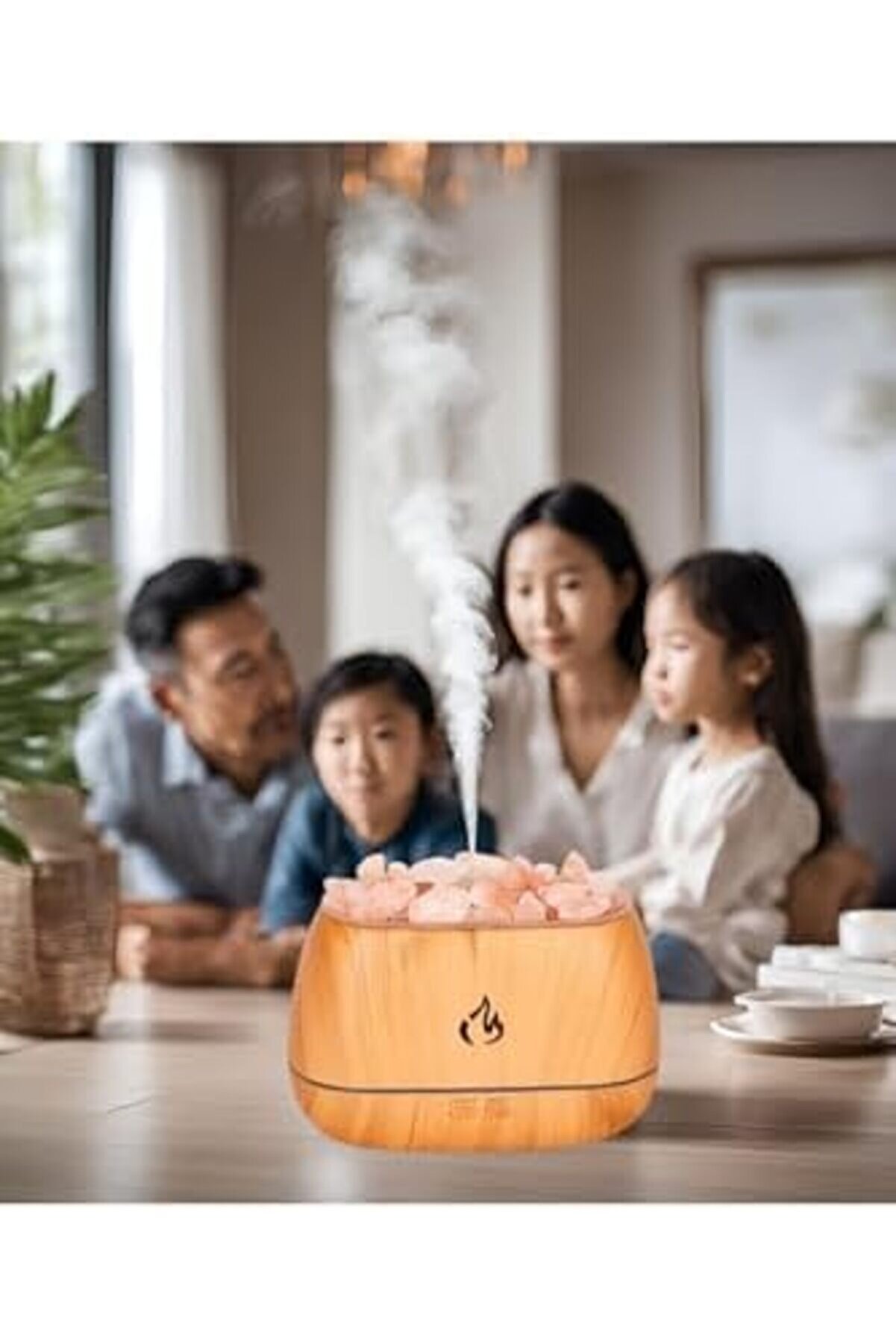 Modashi̇ne Hava Nemlendi̇ri̇ci̇ Tuz Lambalı Tuz Hedi̇yeli̇ Humi̇di̇fi̇er 260 Ml Salt Lamp Ultrasoni̇k Gece Lam