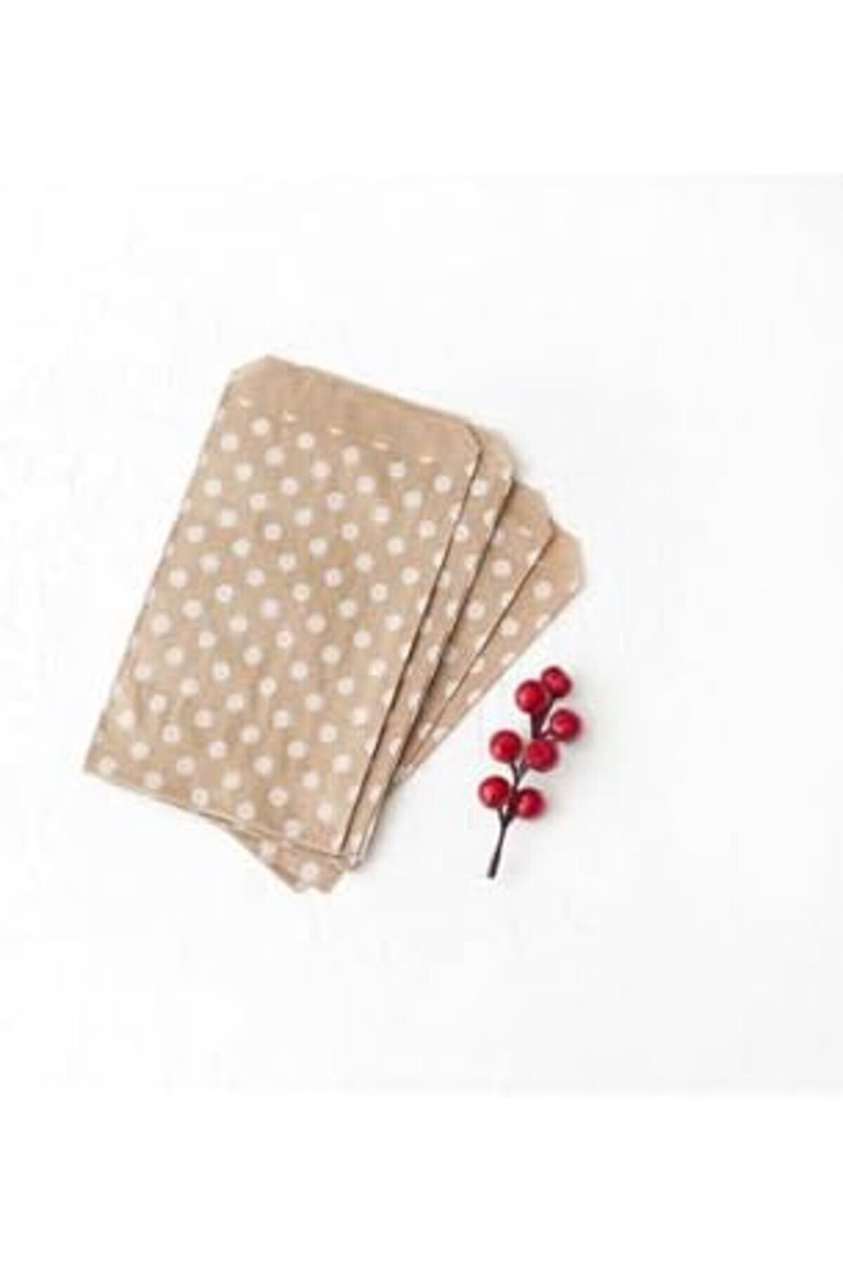 Modashi̇ne Puanti̇ye Desenli̇ 25 Adet Kese Kağıdı, -Beyaz, 11X20 Cm Modascope 1014773