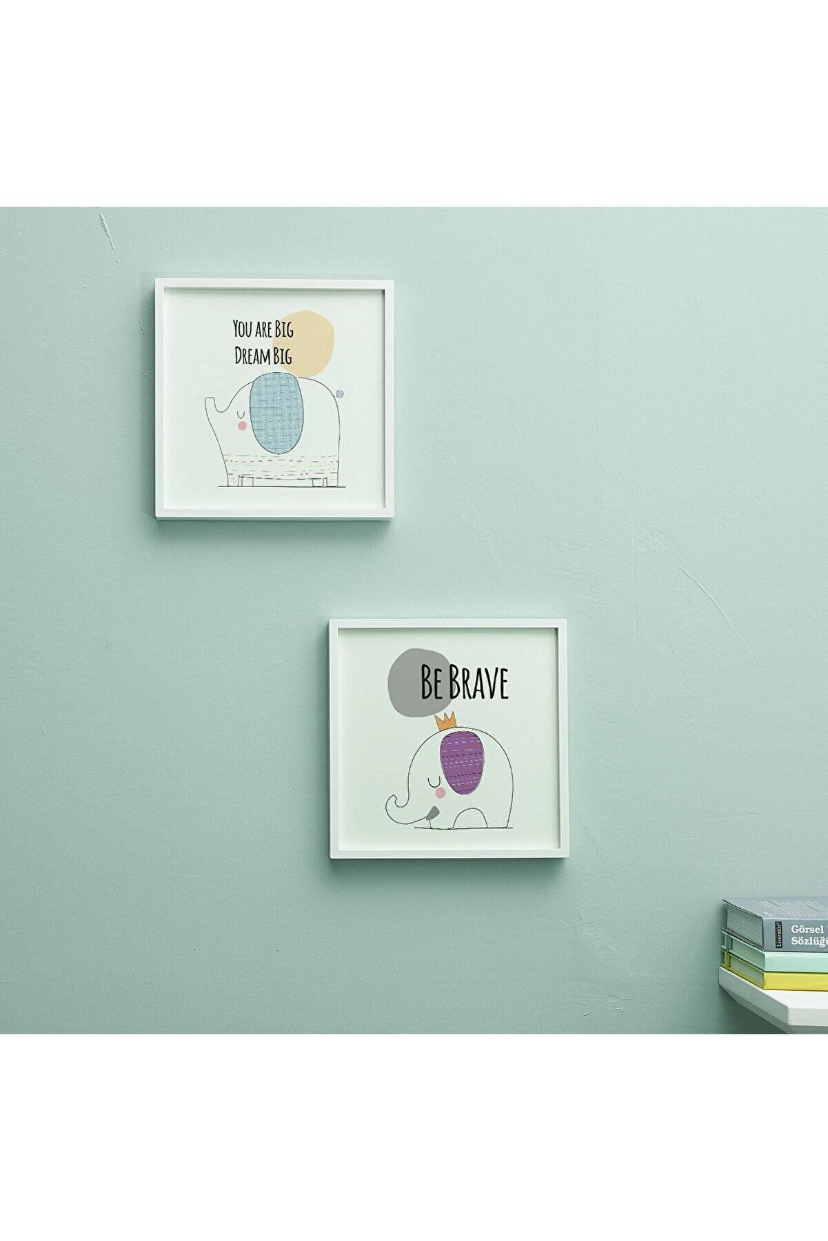 STOREMAX svngsphereshop Fil Tasarımlı Bebek Odası Çerçeve – 20x20 cm | Modern, Sevimli Duvar Dekoru svngspher