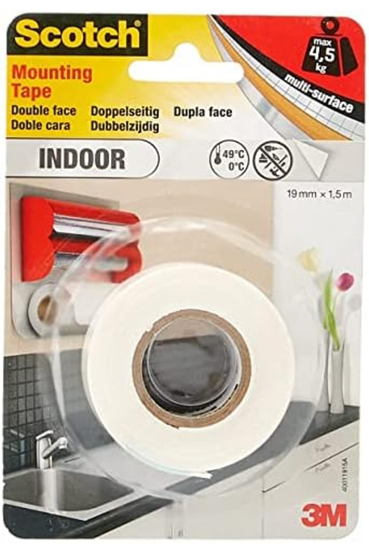 Fi̇x İç Montaj Bandı 4496G-1915-P, 19 Mm X 1,5 M, 1 Rulo/Paket (Ambalaj Farklı Olabi̇li̇r) 978262