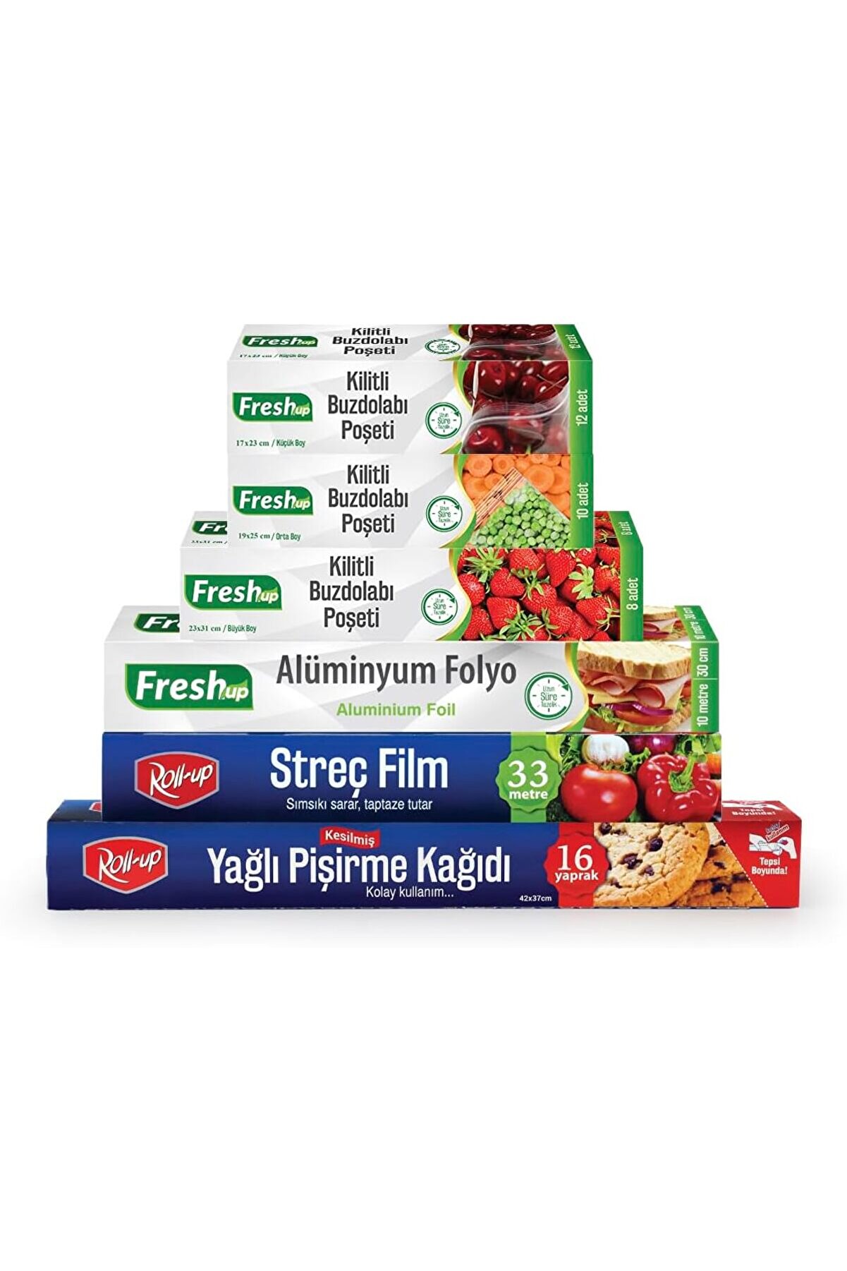 STOREMAX Pişirme Kağıdı- Streç Film - Folyo - Buzdolabı Poşeti Ekonomik Mutfak Seti 1014773