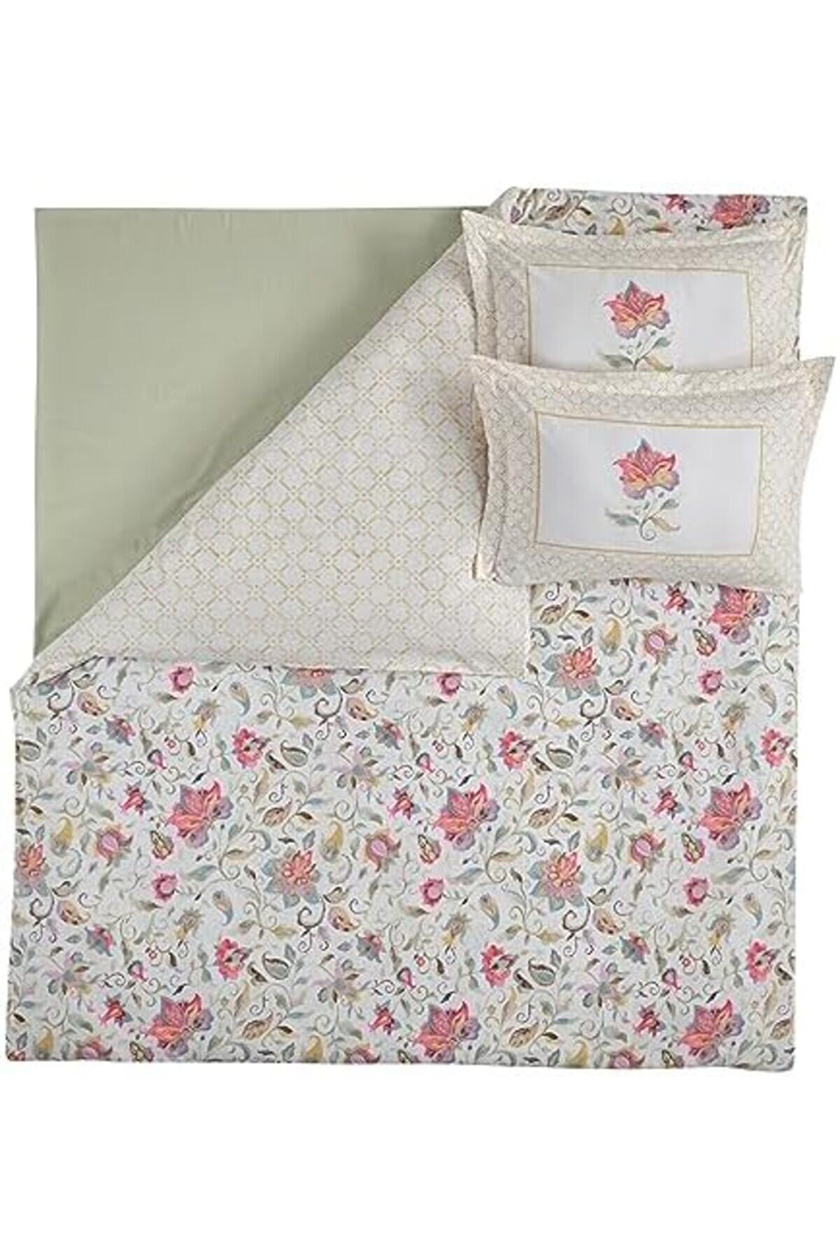 | Leti̇ci̇a |%100 Pamuklu Çi̇ft Ki̇şi̇li̇k Nevresi̇m Takımı Yeşi̇l 1014773