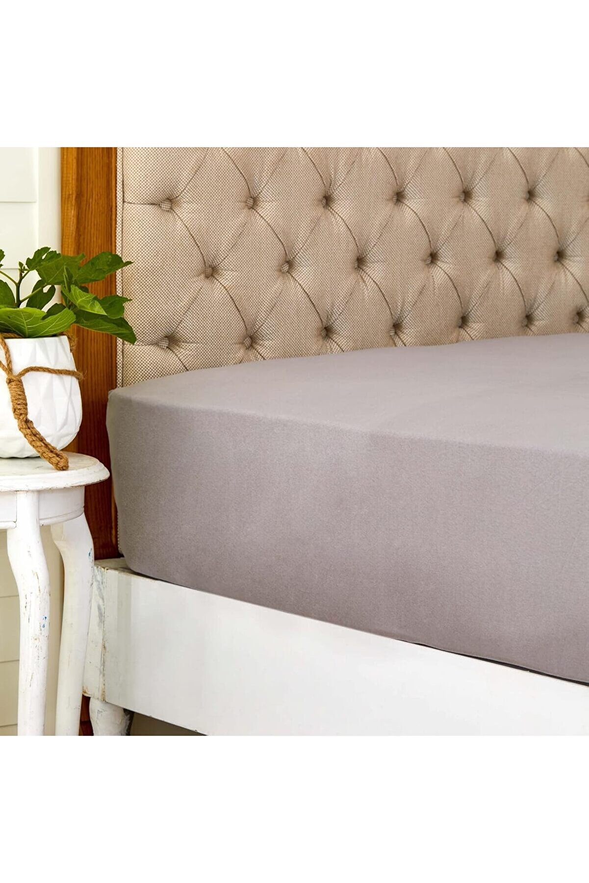 STOREMAX Penye Fitted Tek Kişilik Çarşaf 100x200 cm Gri 1014773