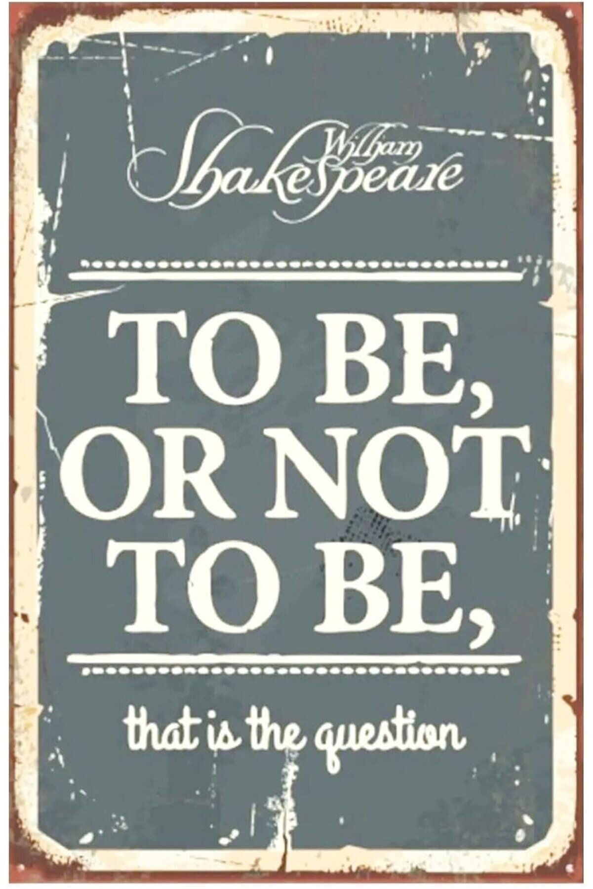 STOREMAX Kuşe Kağıt Duvar Posteri To Be Or Not To Be Retro Drtr0041 1014773