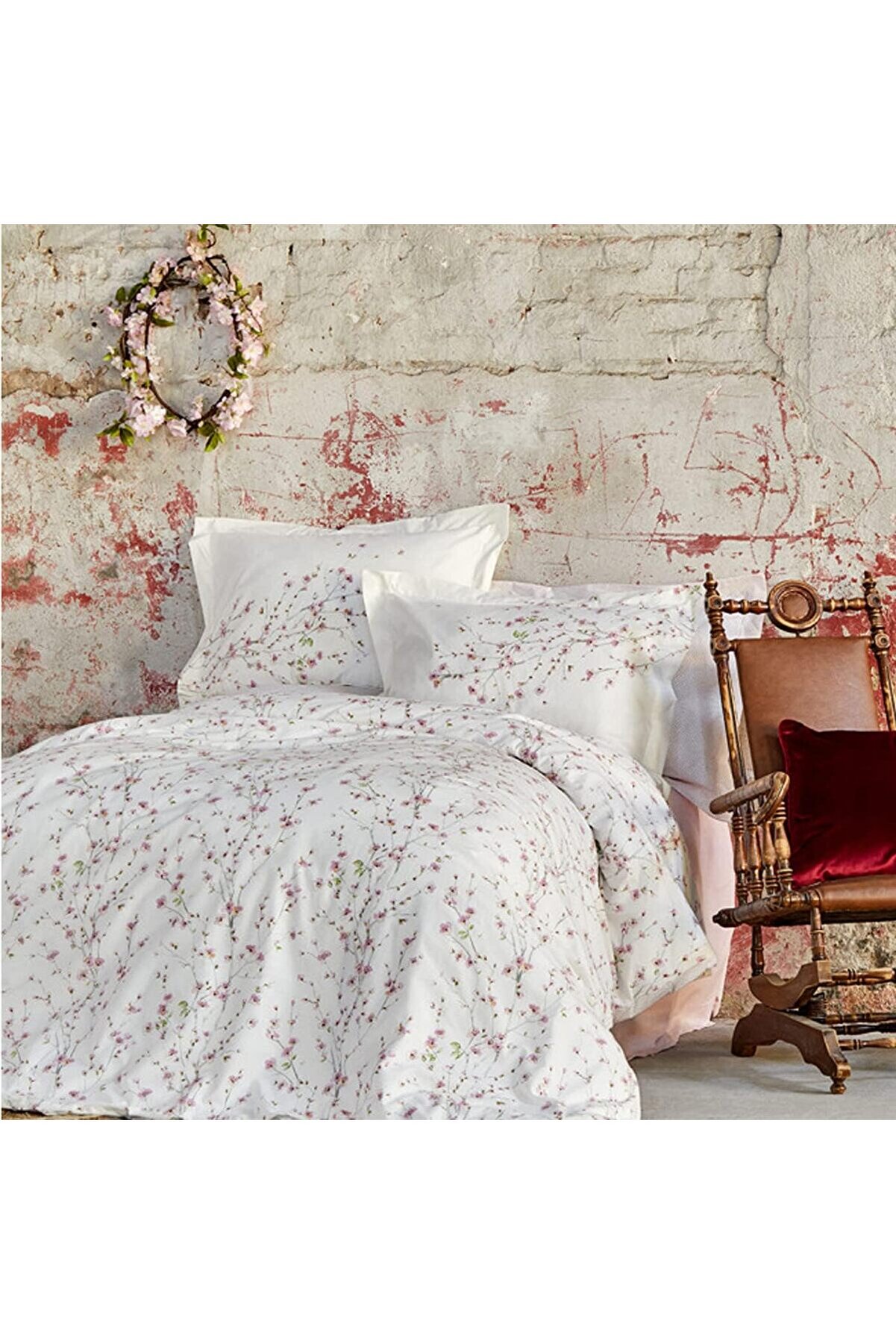 STOREMAX Annata%100 Pamuk Çift Kişilik Nevresim Takımı Somon 1014773