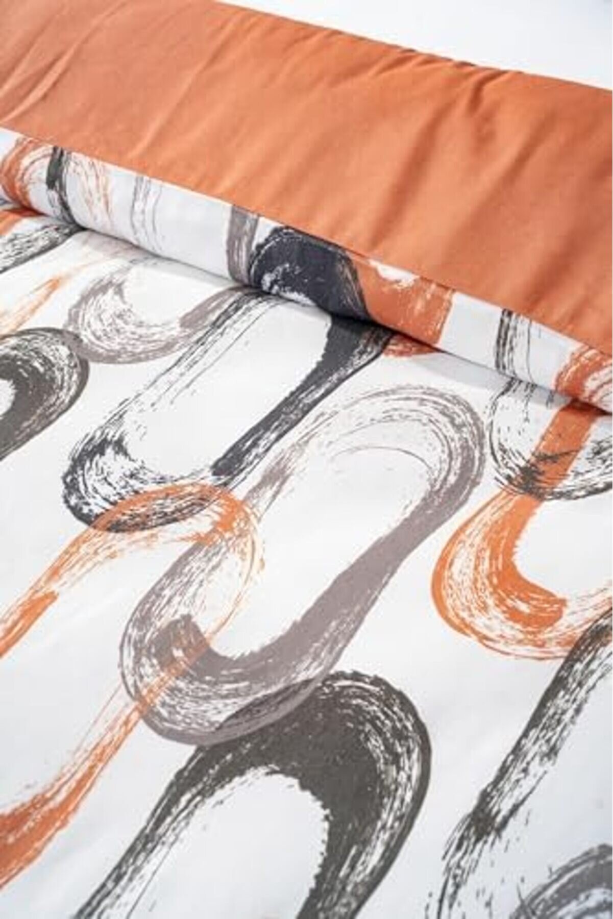 Soyut Kahve Çi̇ft Ki̇şi̇li̇k Nevresi̇m Takımı Pamuklu 1014773