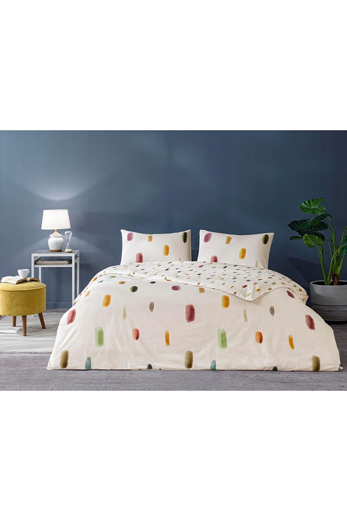STOREMAX Jullian Ranforce Çift Kişilik Nevresim Takımı Kremrengi 1014773