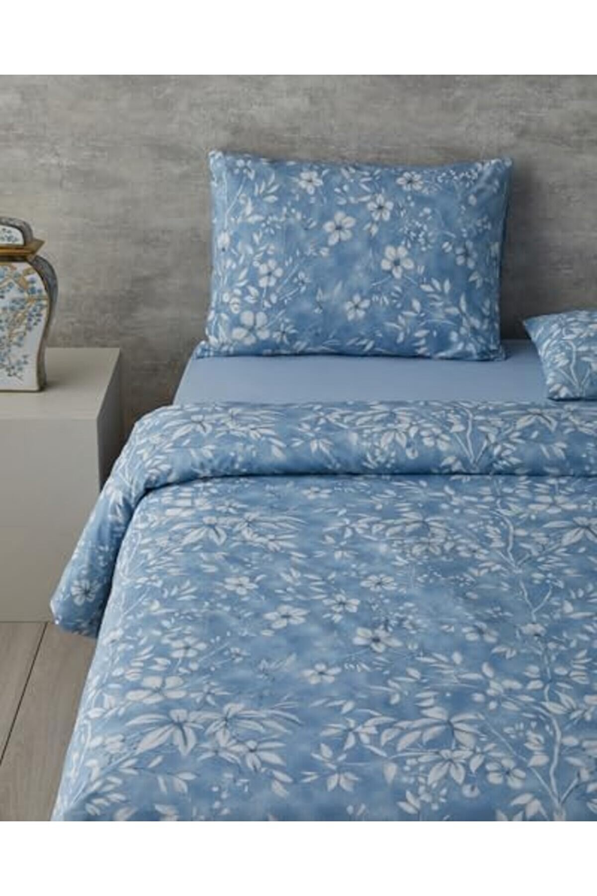 Ivy Tek Ki̇şi̇li̇k Nevresi̇m Takımı Mavi̇ 1014773