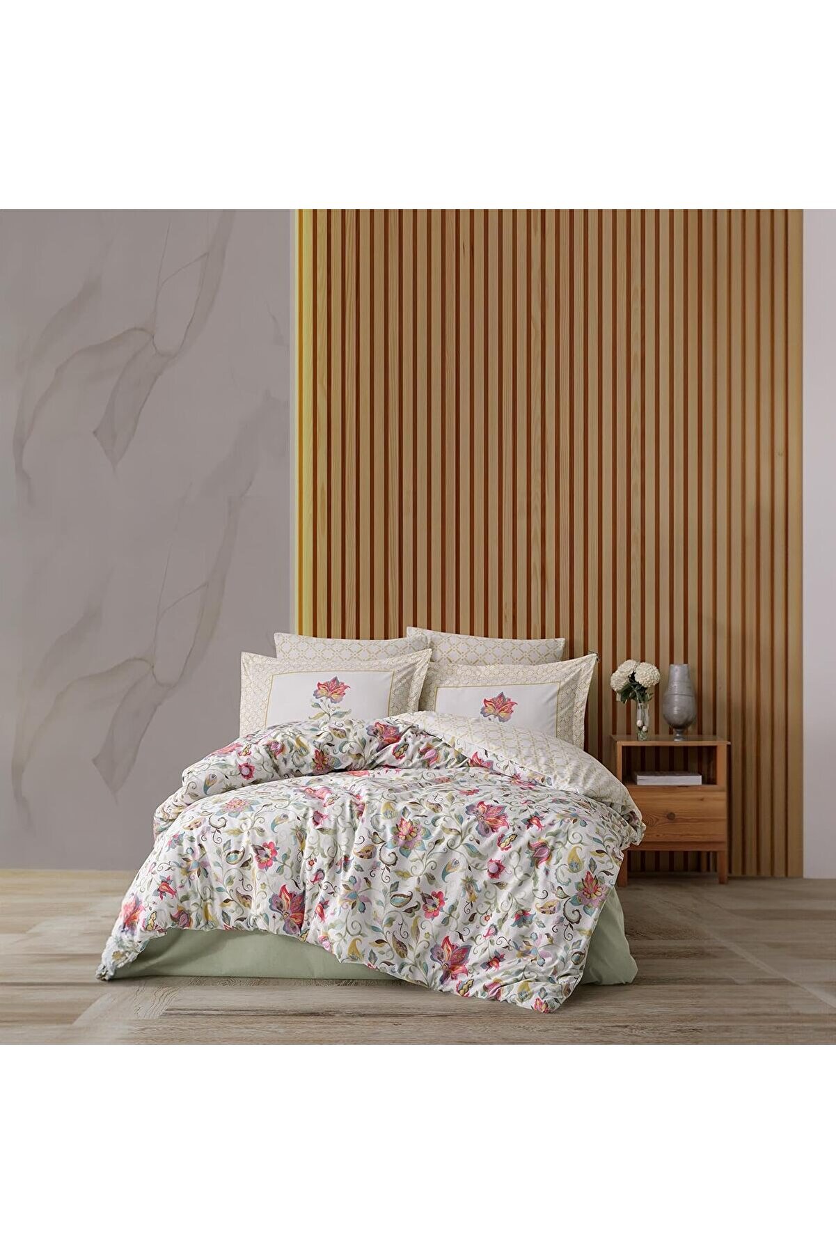 STOREMAX | Leticia |%100 Pamuklu Çift Kişilik Nevresim Takımı Yeşil 1014773