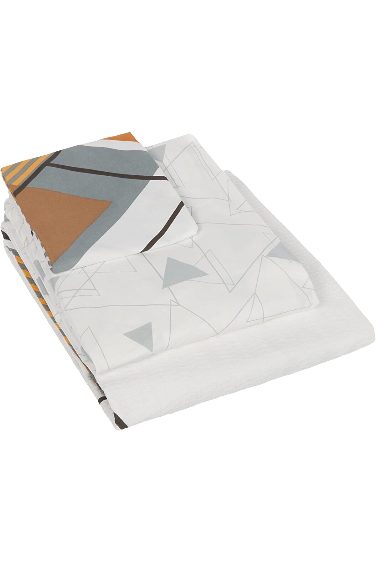 STOREMAX Dante Geometrik Desenli%100 Pamuk Pike Takımı, Taba, Tek Kişilik 1014773