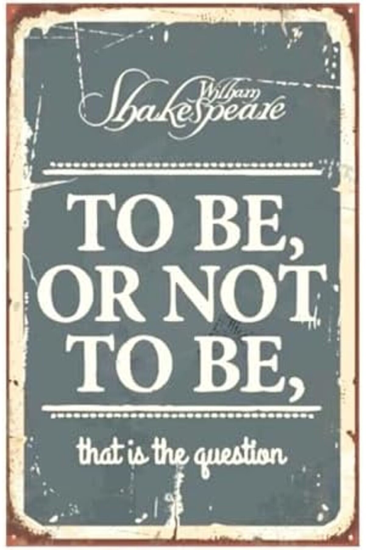 Kuşe Kağıt Duvar Posteri̇ To Be Or Not To Be Retro Drtr