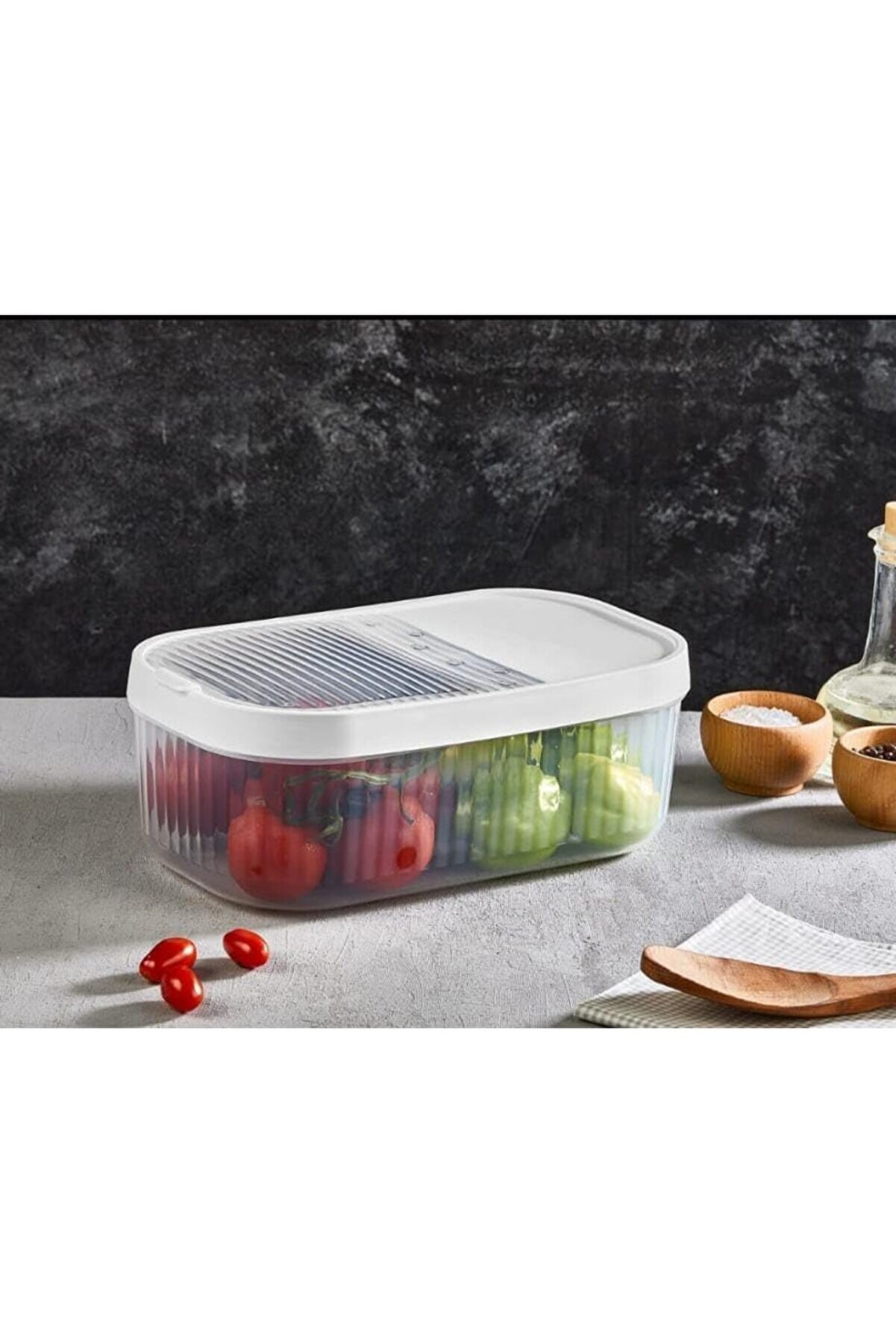 STOREMAX shpsell 1 Adet Multibox Erzak Bakliyat Kutusu Açılır Kapak 5 Litre (32,5cm*19cm*12cm) Şeffaf 5 LİTRE