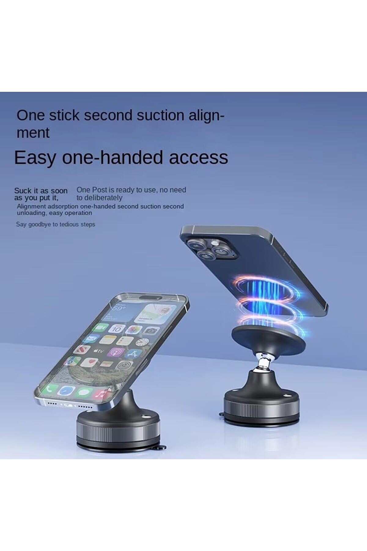 Kablosuz Araç İçi̇ Cep Telefonu Tutucu Araç İçi̇ Montaj Süper Güçlü Vakumlu Manyeti̇k Telefon Tutucu Cc