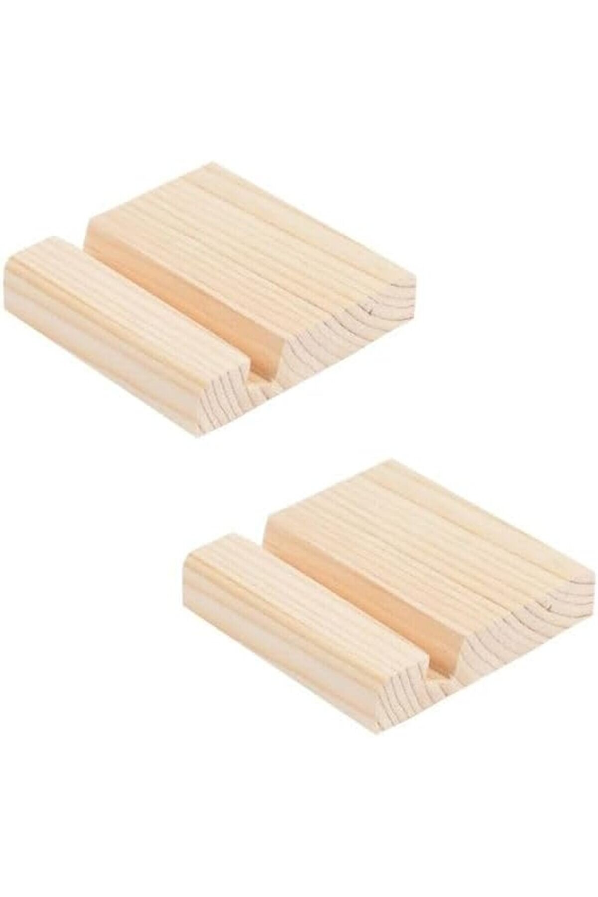 STOREMAX Ahşap Telefon Tutucu Masa Üzeri 2 Adet Kaymaz Taban Şık Tasarım 1014773