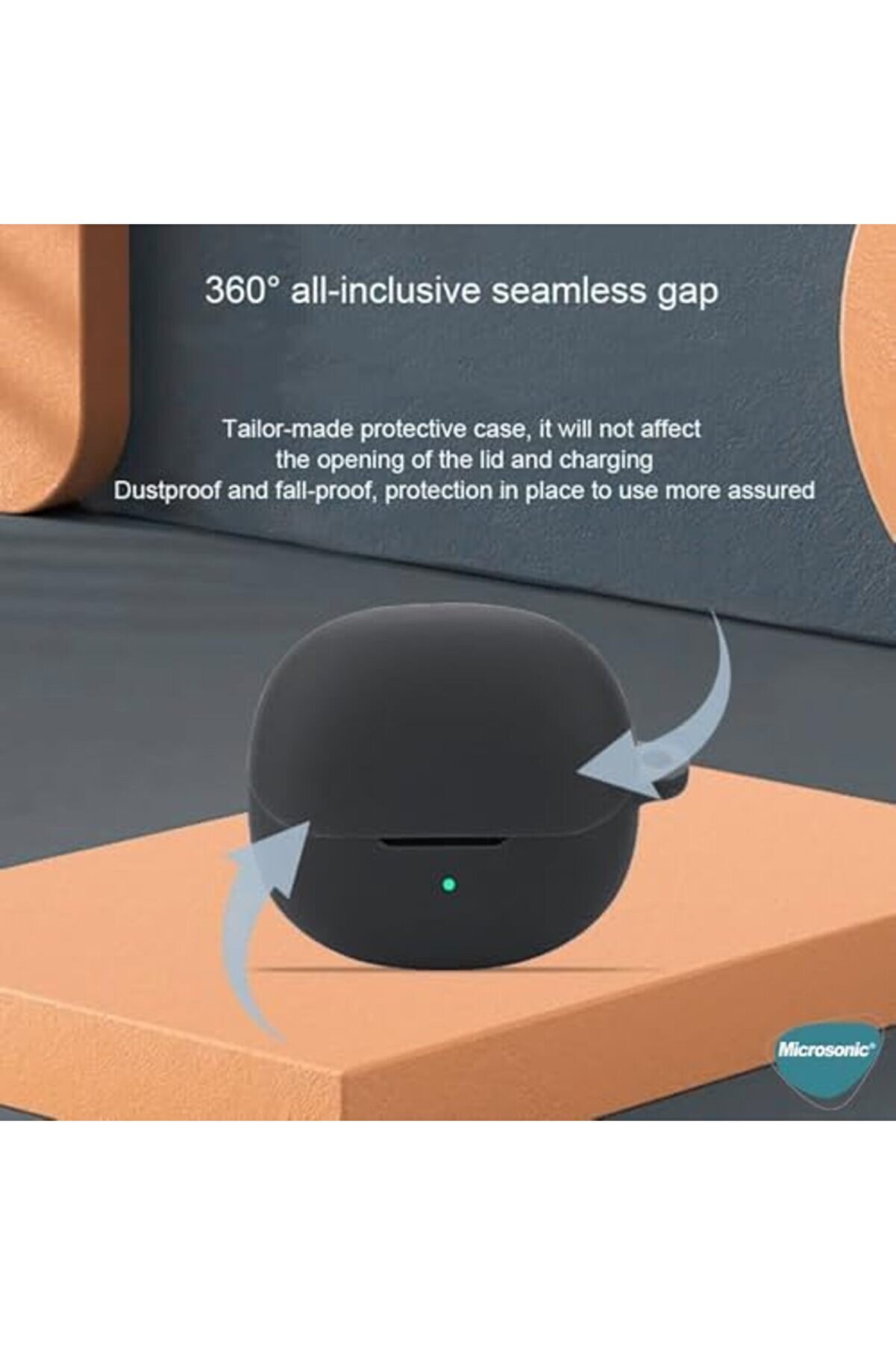 Svngsphereshop Qcy Melobuds Pro Kılıf Askılı Mat Si̇li̇kon Si̇yah [Melobuds Pro İle Uyumlu Kılıf - Si̇ya