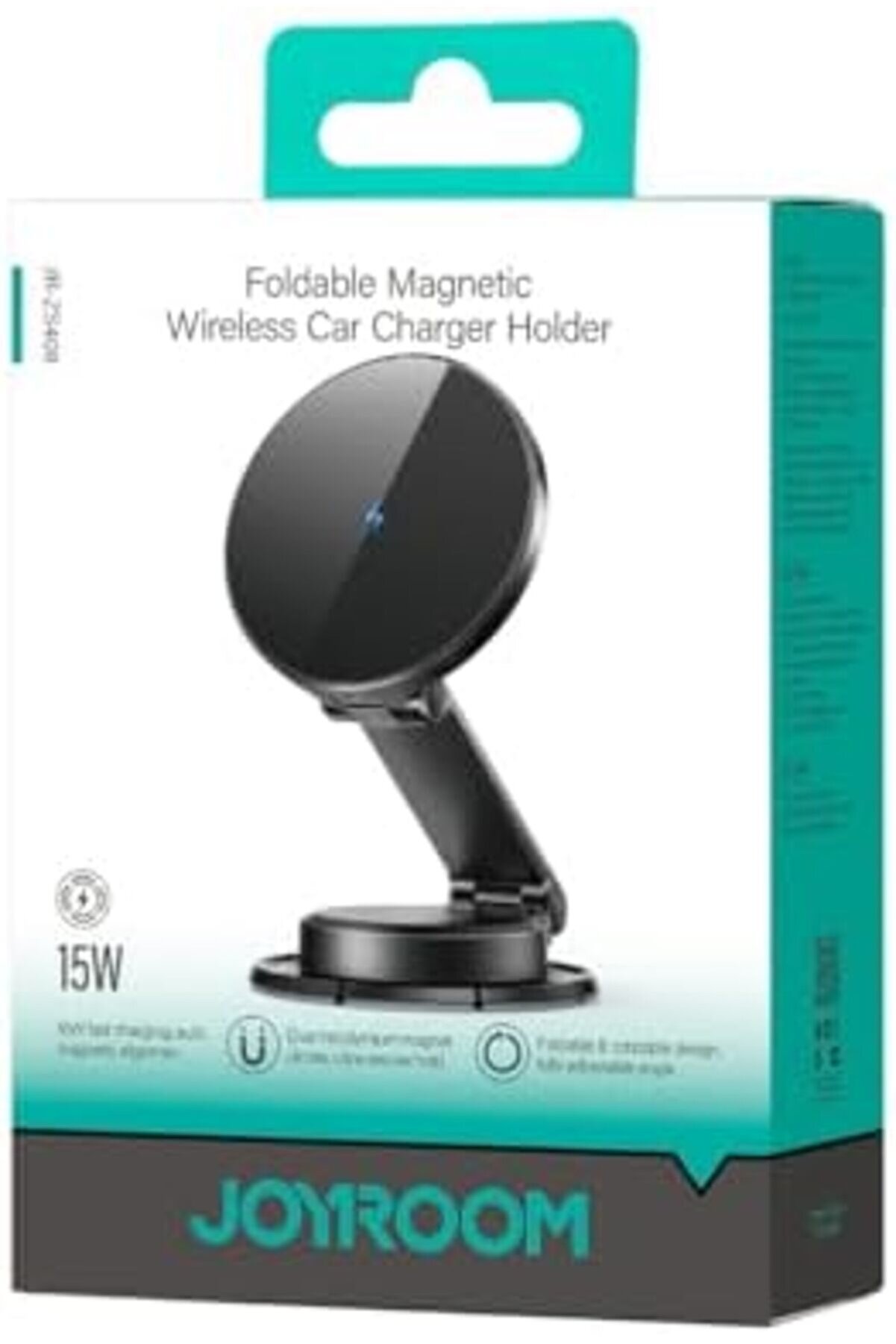 Shpsell Jr-Zs408 Manyeti̇k Araç Montajı N55 Güçlü Mıknatıs 15W Kablosuz Şarj 360 ° Rotasyon Katlanabi̇