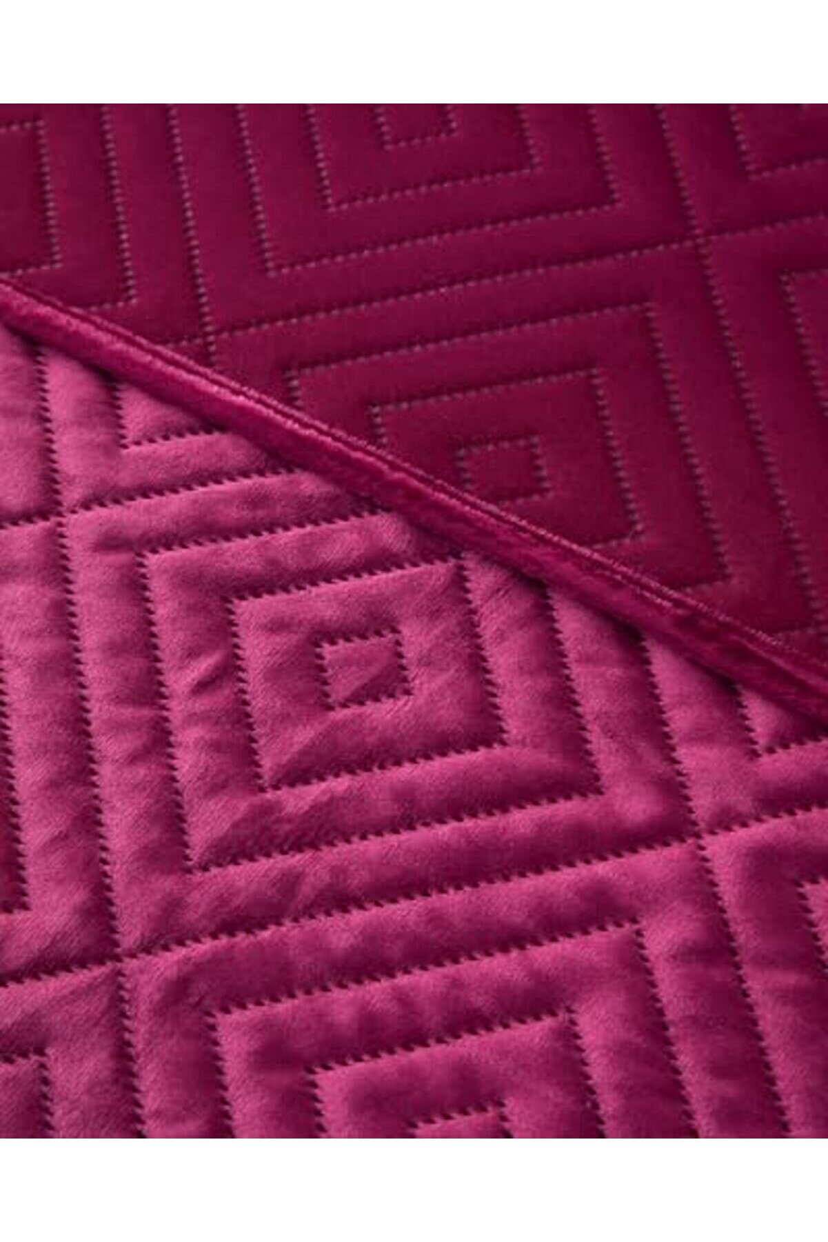 Di̇amant Kadi̇fe Tek Ki̇şi̇li̇k Yatak Örtüsü Fuşya 1014773