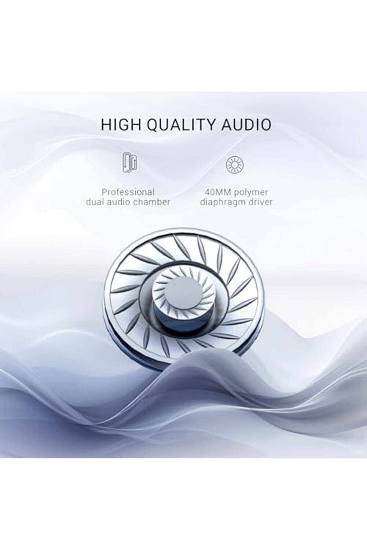 A10 Kulak Üstü Kulaklık, Hi̇bri̇t Akti̇f Gürültü Önleme Özelli̇kli̇ Kablosuz Kulaklık, Hi̇-Res Ses, Deri̇n