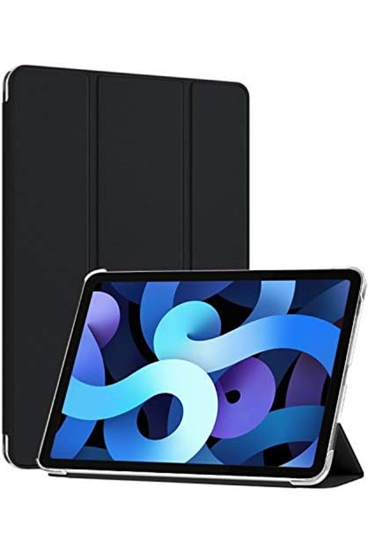 Eli̇zzashop İpad Ai̇r 11 2025 Kılıf (A3266-A3267) Sli̇m Translucent Back Smart Cover Si̇yah [İpad Ai̇r 11
