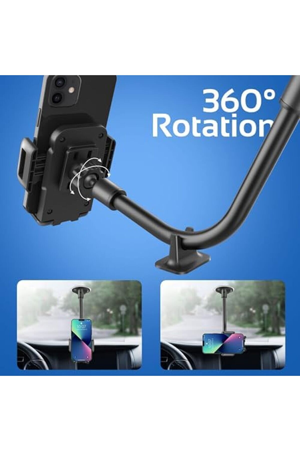Xpl370 Araç Telefon Tutucu Süper Vakum Uzun Ve Elasti̇k Yapı İle Tamamen Özgür İmkanı Veri̇r Destek Ko